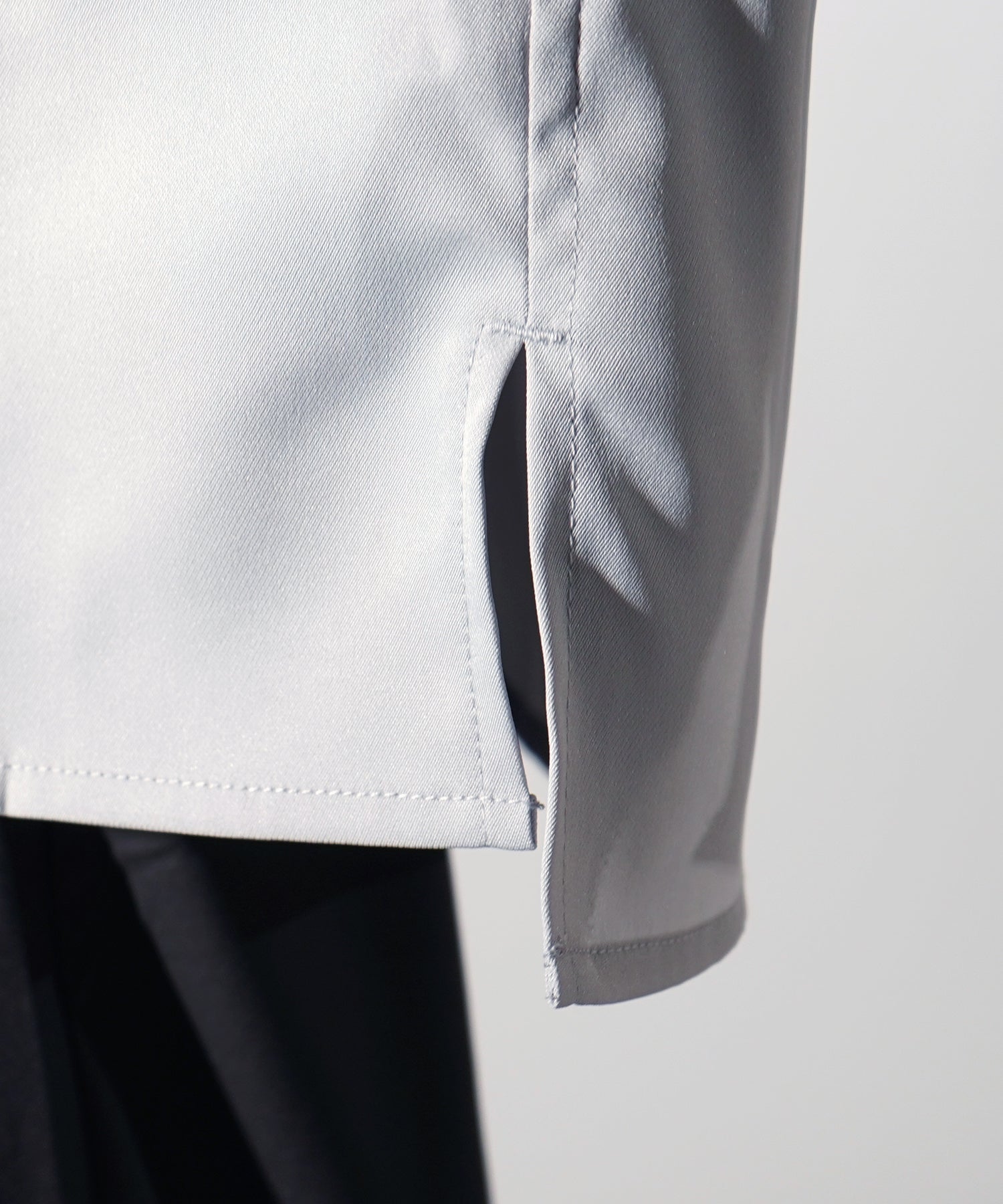 ビッグシルエット メタルボタン ドレープとろみ オープンカラー半袖シャツ