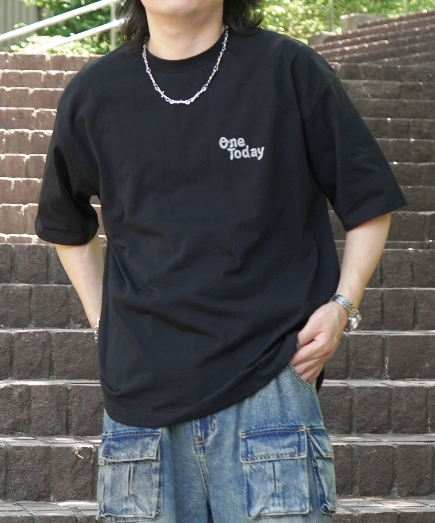 25SS スモークモチーフ ビッグシルエット バックプリント 半袖Tシャツ ワンポイント