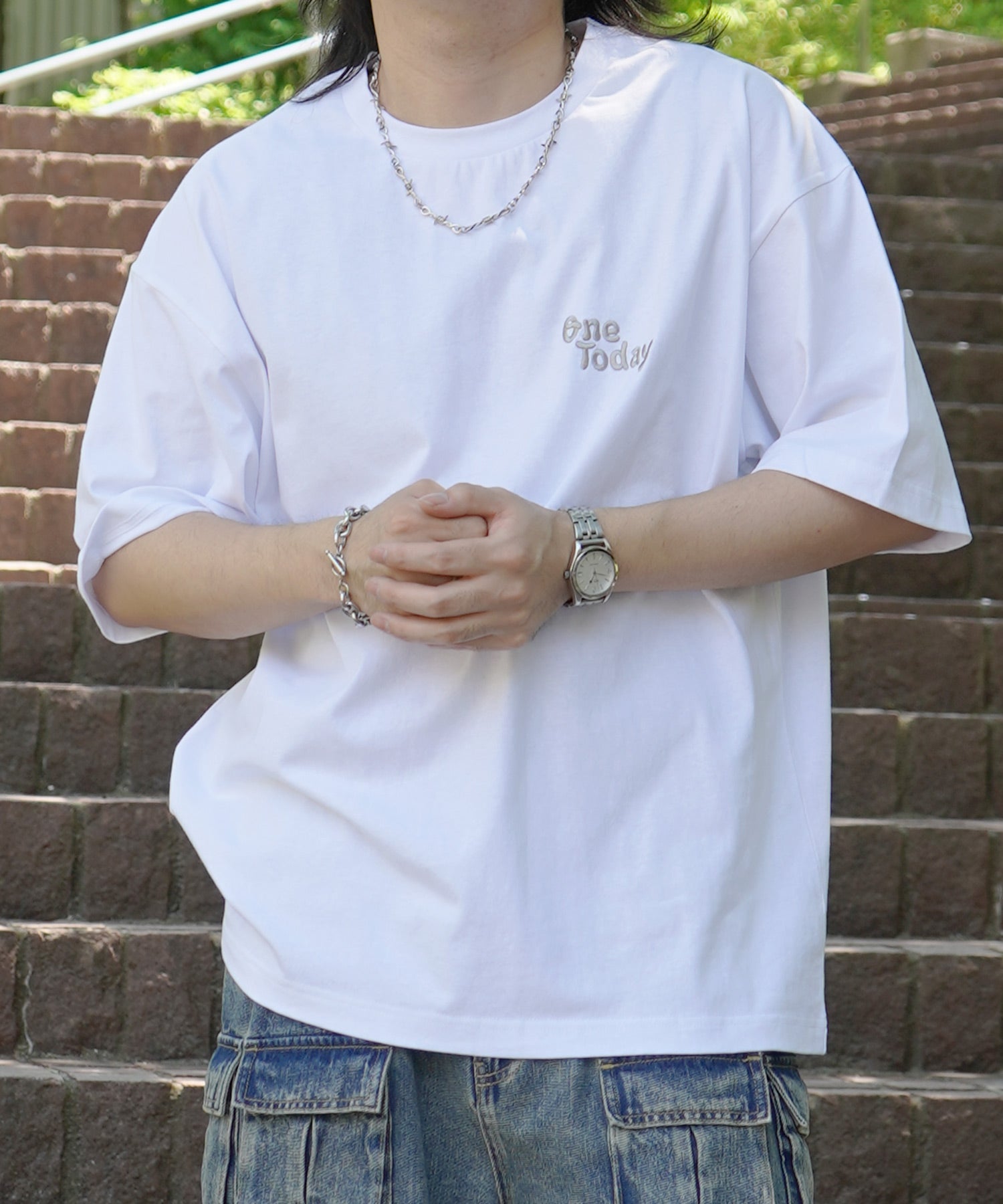 25SS スモークモチーフ ビッグシルエット バックプリント 半袖Tシャツ ワンポイント