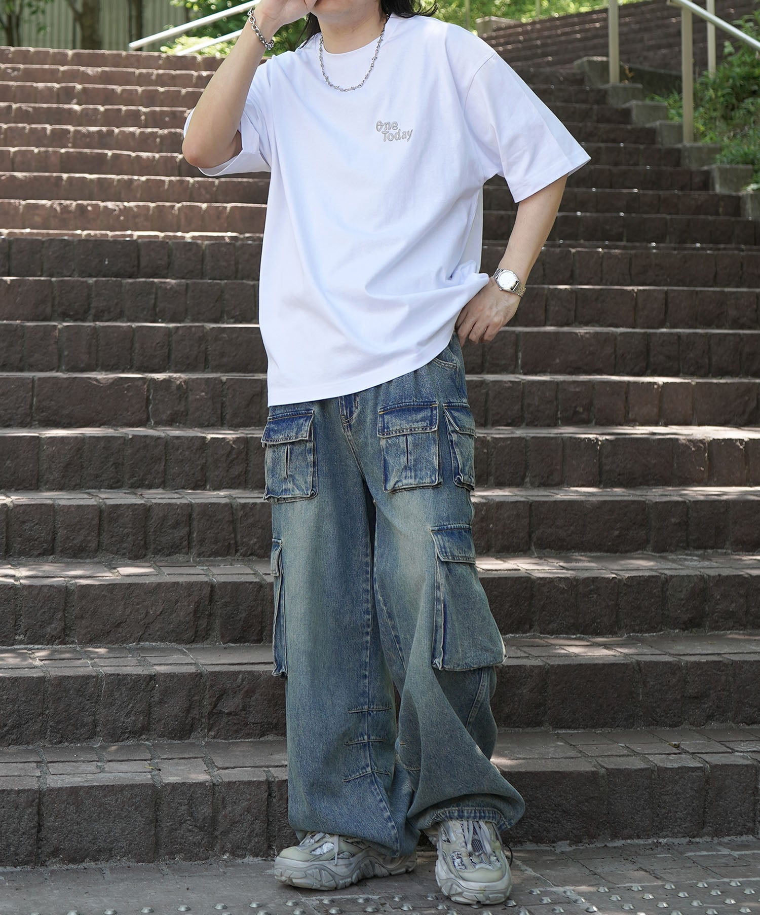 25SS スモークモチーフ ビッグシルエット バックプリント 半袖Tシャツ ワンポイント