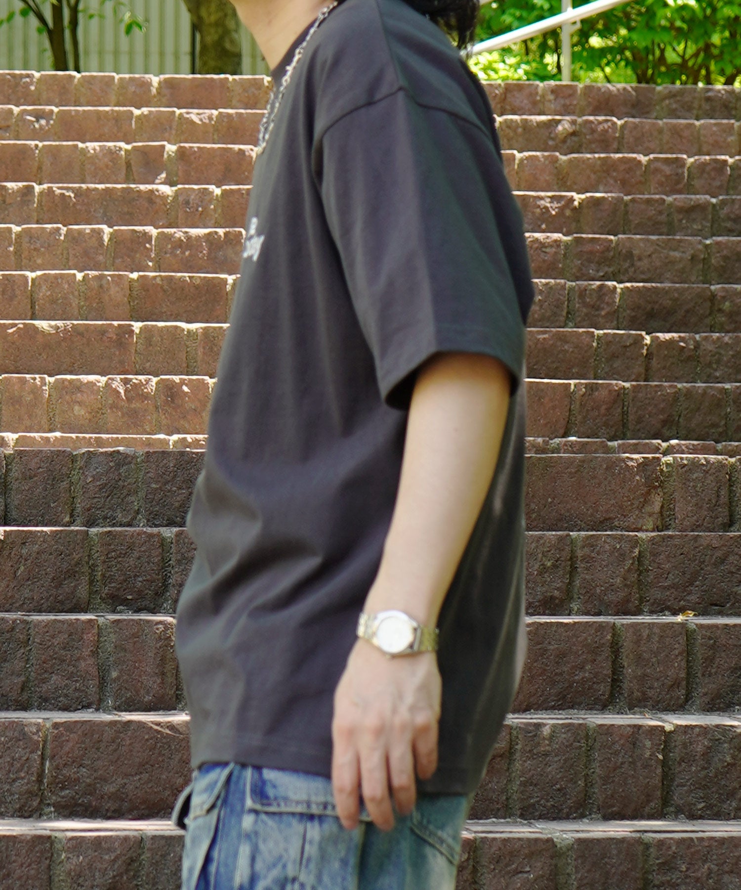 25SS スモークモチーフ ビッグシルエット バックプリント 半袖Tシャツ ワンポイント