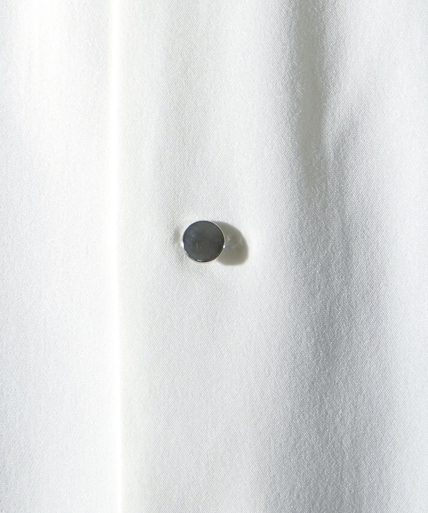 ビッグシルエット メタルボタン ドレープとろみ オープンカラー半袖シャツ