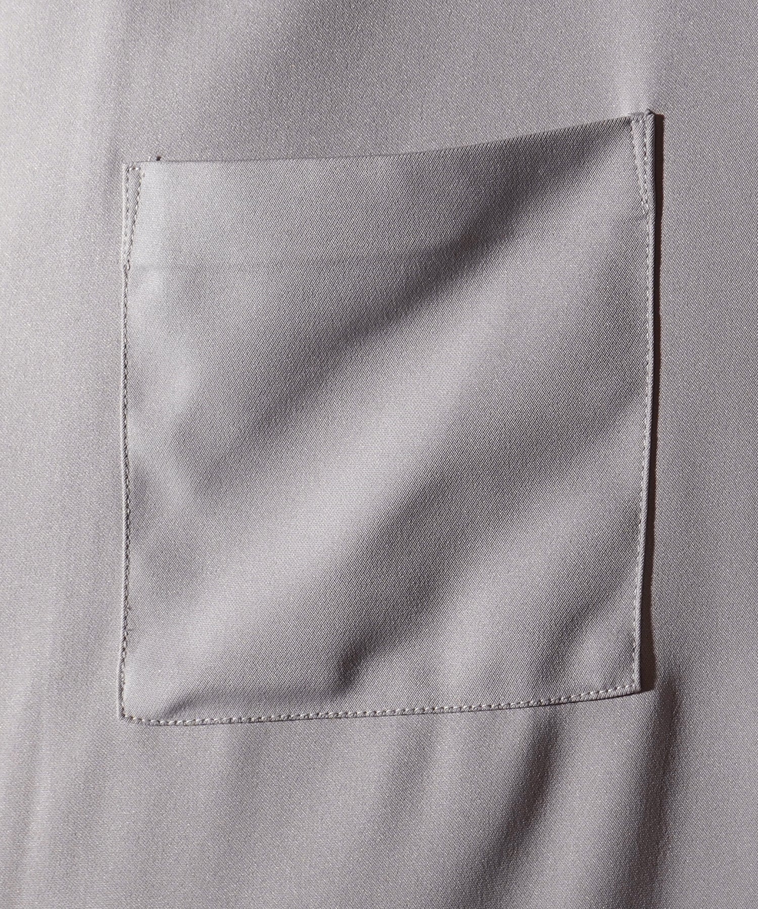 ビッグシルエット メタルボタン ドレープとろみ オープンカラー半袖シャツ