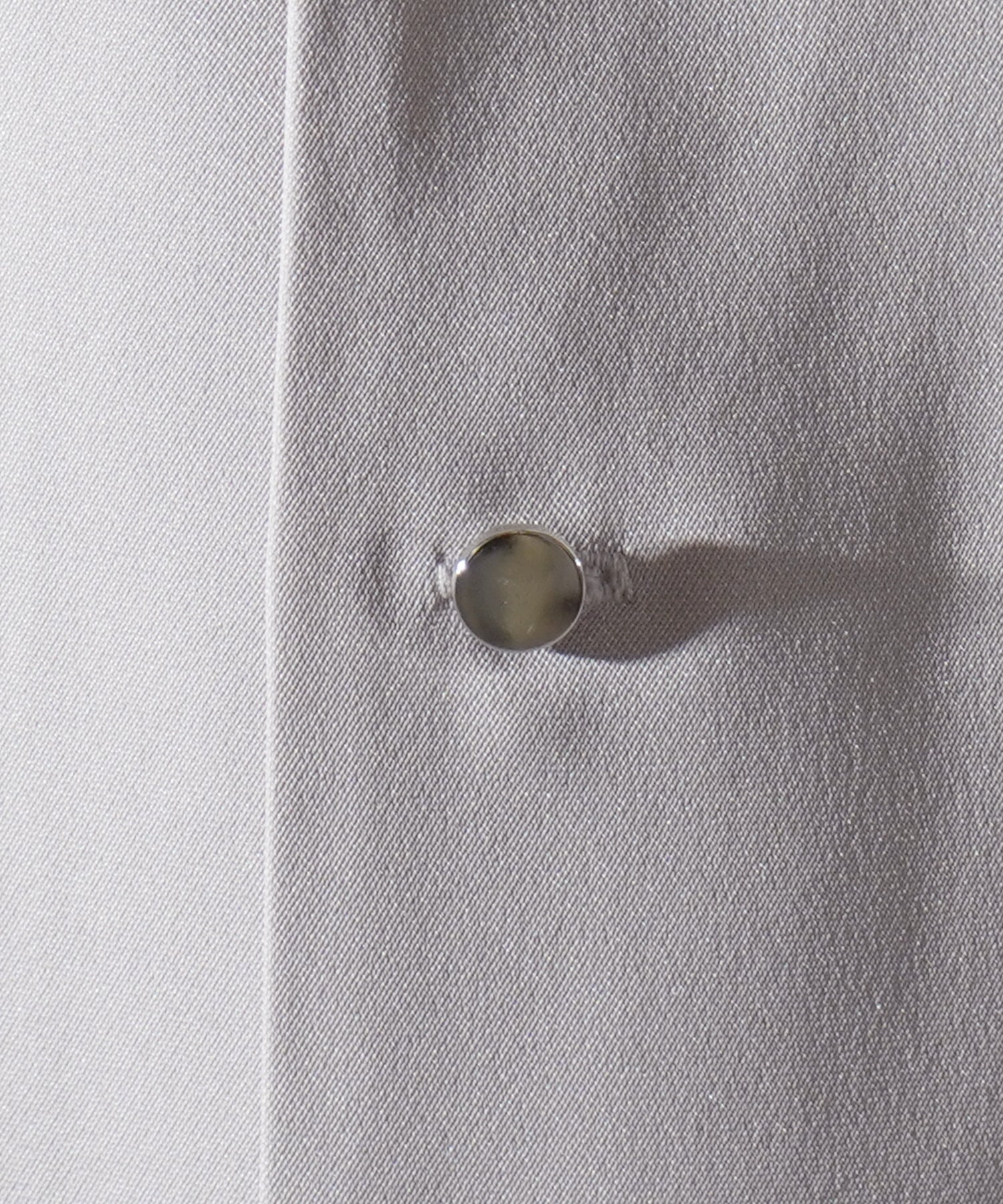 ビッグシルエット メタルボタン ドレープとろみ オープンカラー半袖シャツ