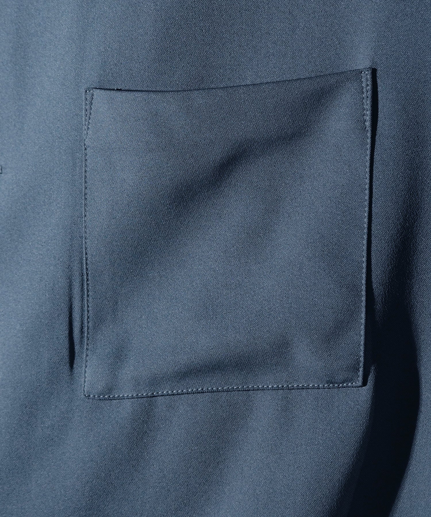 ビッグシルエット メタルボタン ドレープとろみ オープンカラー半袖シャツ