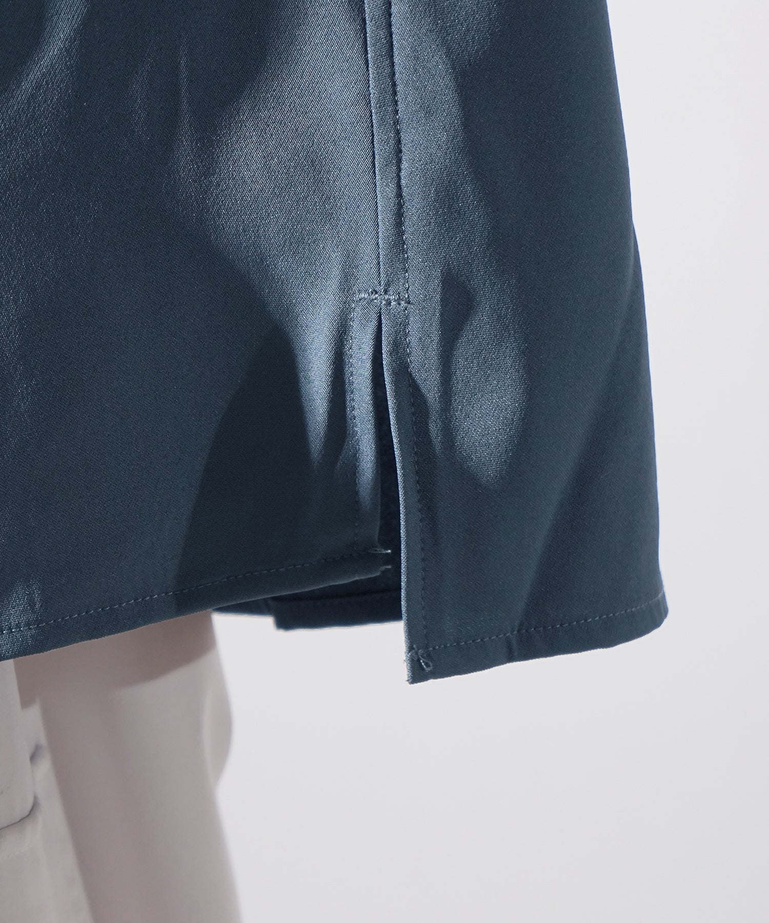 ビッグシルエット メタルボタン ドレープとろみ オープンカラー半袖シャツ