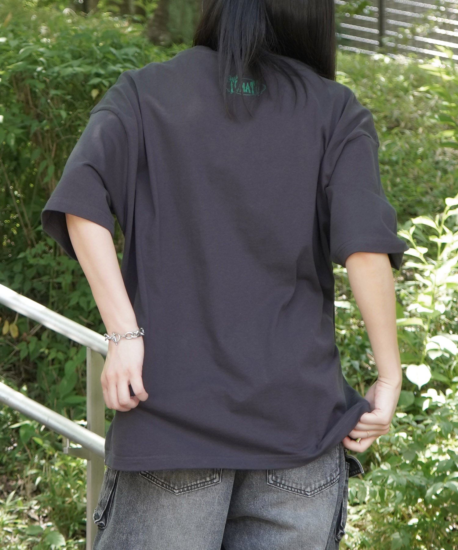 25SS ビッグシルエット 缶詰風イラストプリント 半袖Tシャツ