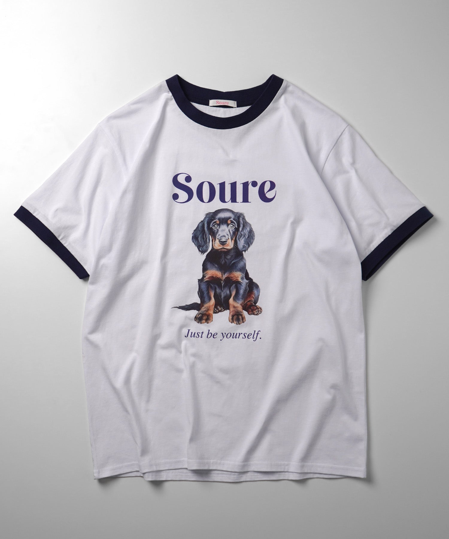 25SS 【Soure】ドッグ リンガー フロントプリント 半袖Tシャツ