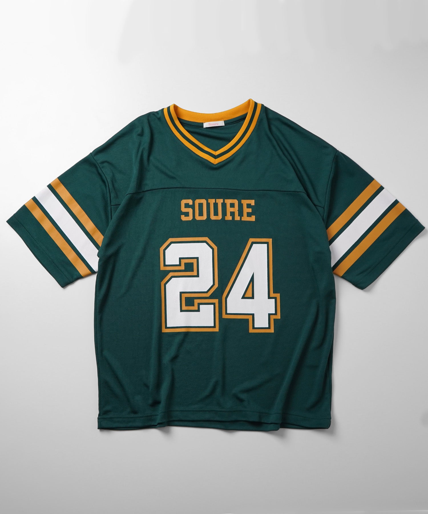 25SS 【Soure】 ビッグシルエット フロントナンバリングプリント 半袖フットボールTシャツ