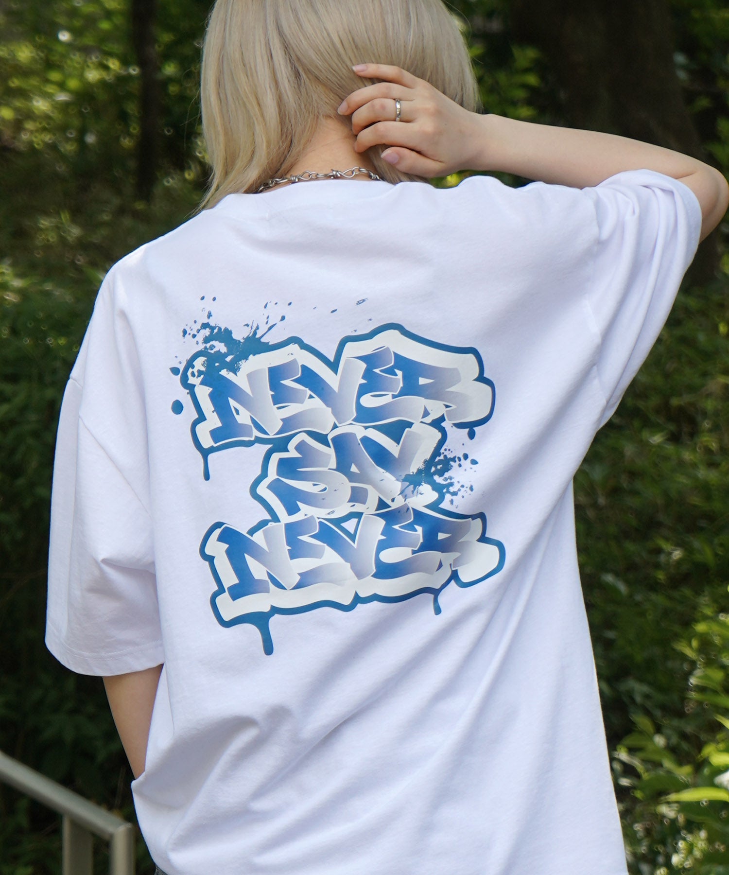 25SS ボックスシルエット スプラッシュ タギング ストリートグラフィック 半袖Tシャツ