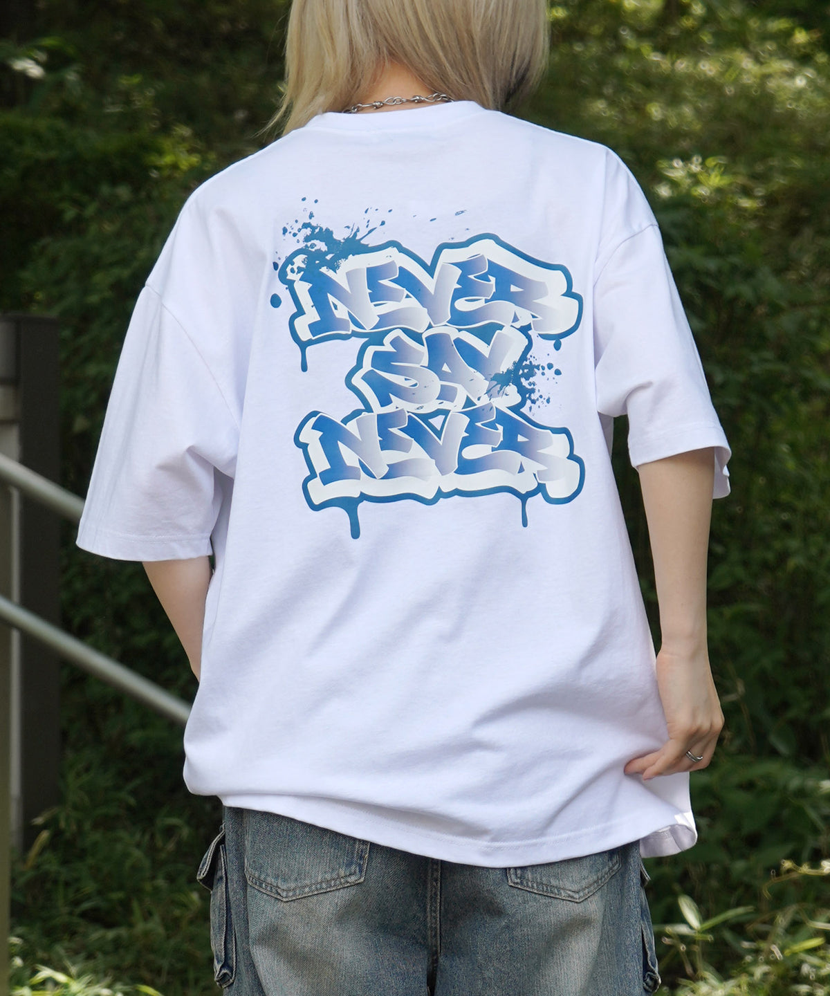 25SS ボックスシルエット スプラッシュ タギング ストリートグラフィック 半袖Tシャツ