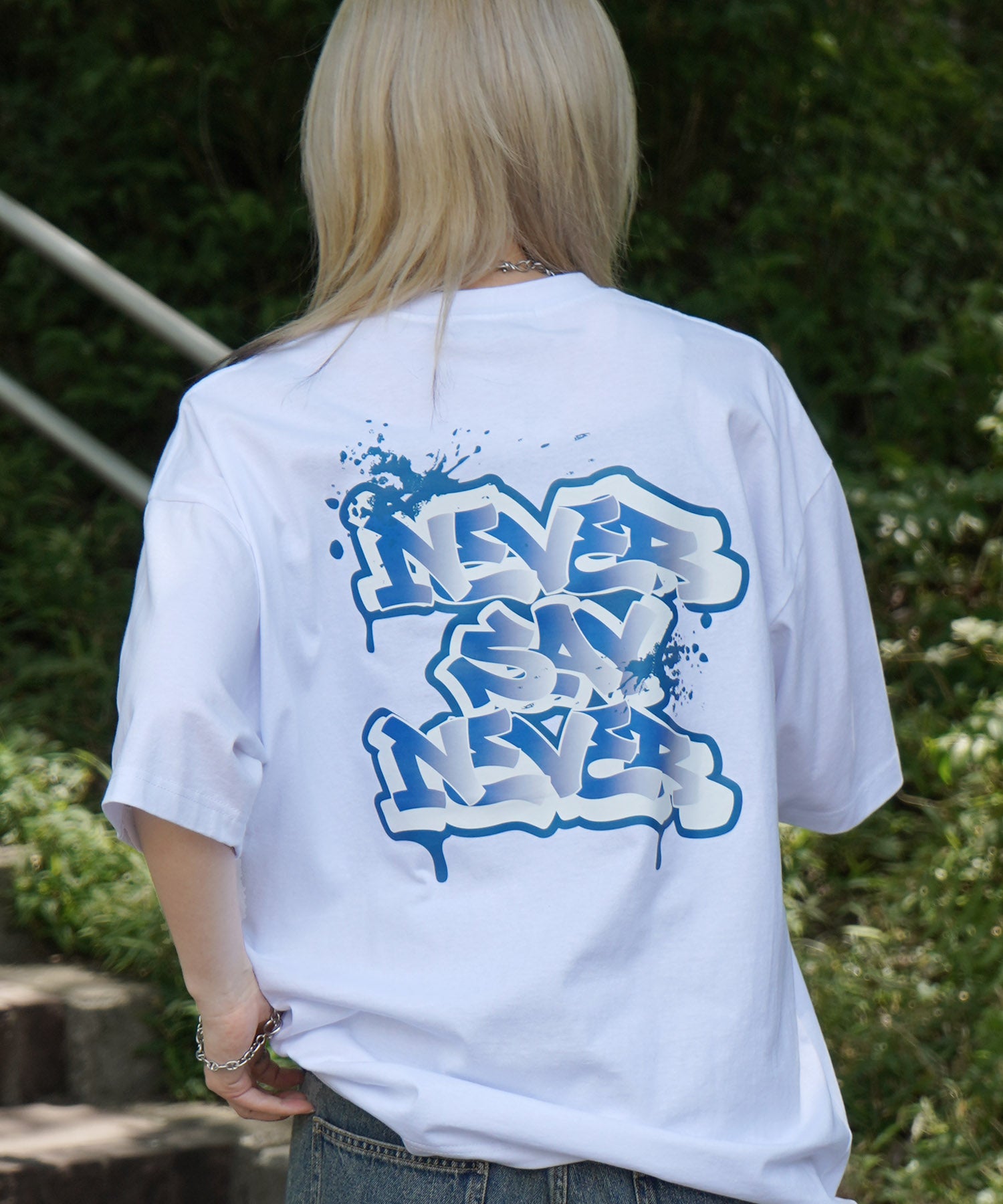 25SS ボックスシルエット スプラッシュ タギング ストリートグラフィック 半袖Tシャツ