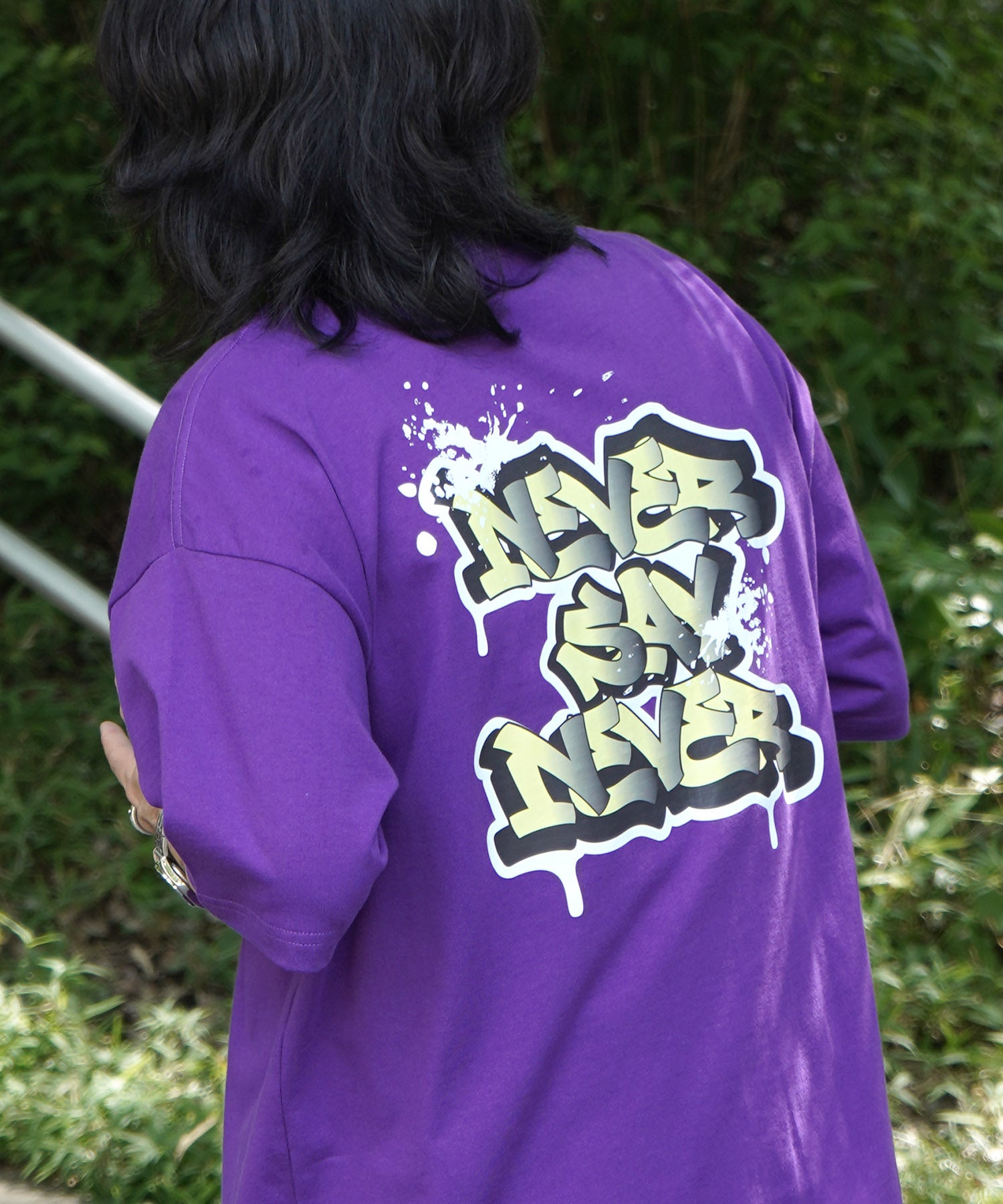 25SS ボックスシルエット スプラッシュ タギング ストリートグラフィック 半袖Tシャツ