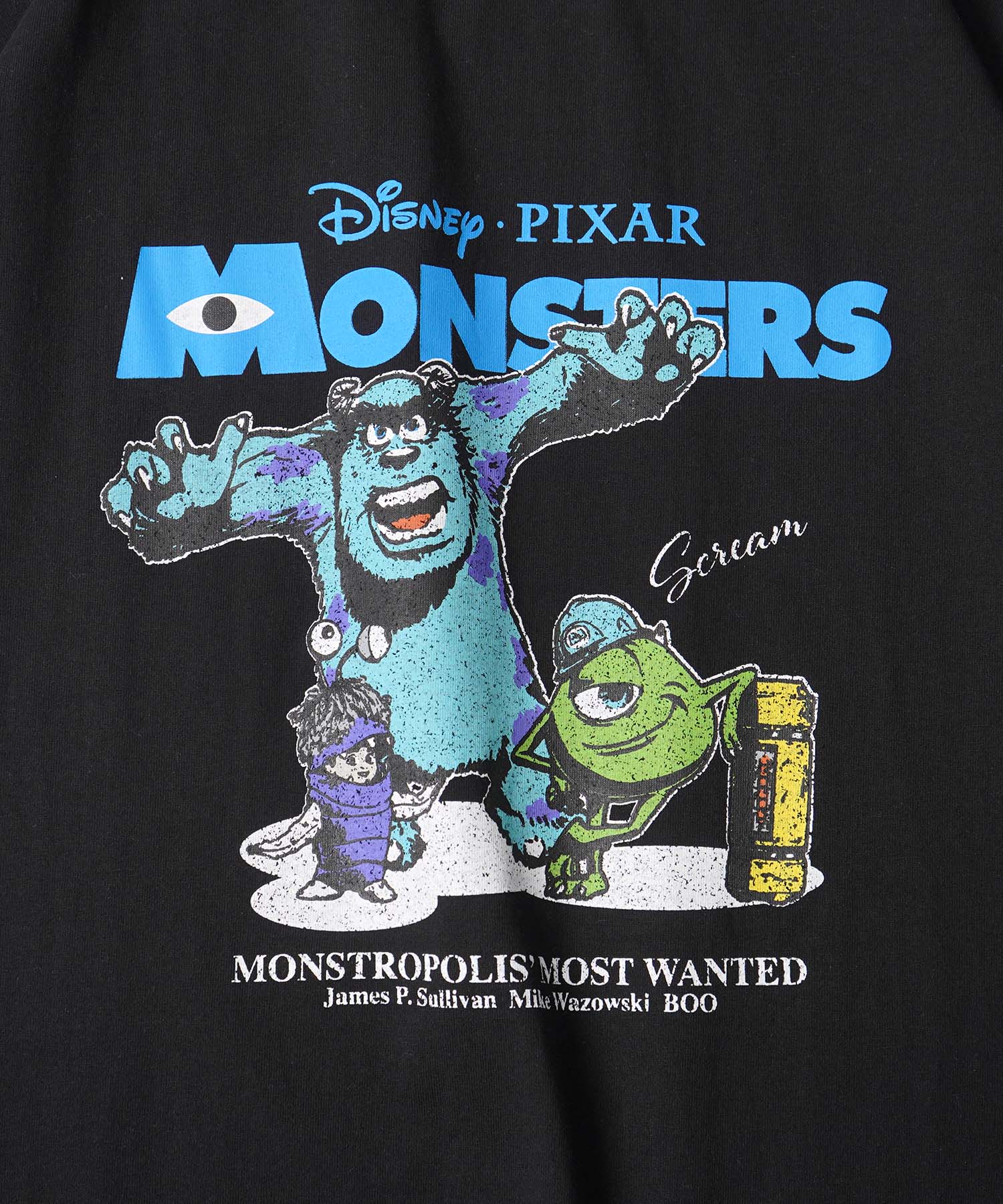 25SS【Disney Pixar / ディズニーピクサー】モンスターズ・インク ビッグシルエット半袖プリントTシャツ