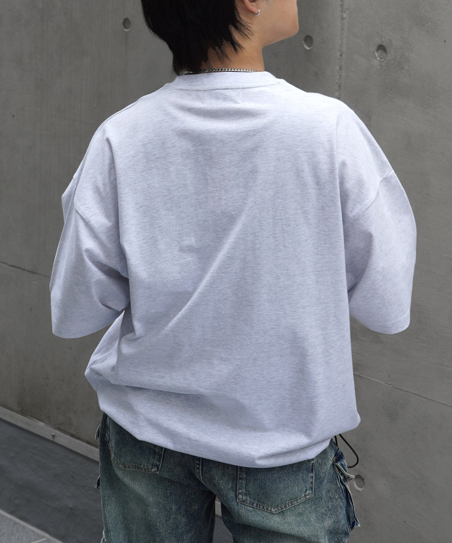 25SS ヘンリーネック ドローコード 半袖Tシャツ
