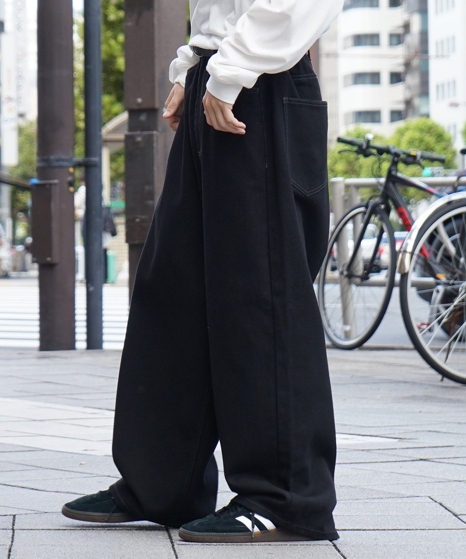 ヴィンテージメイク レトロライク ベーシックツイルデニム イージーワイドパンツ