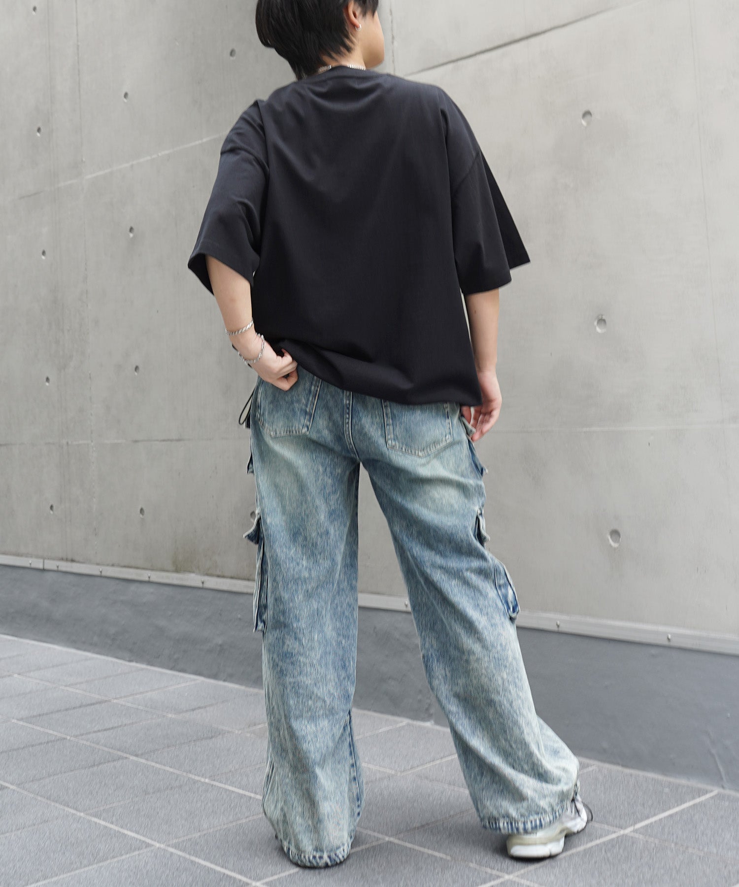 25SS ヘンリーネック ドローコード 半袖Tシャツ