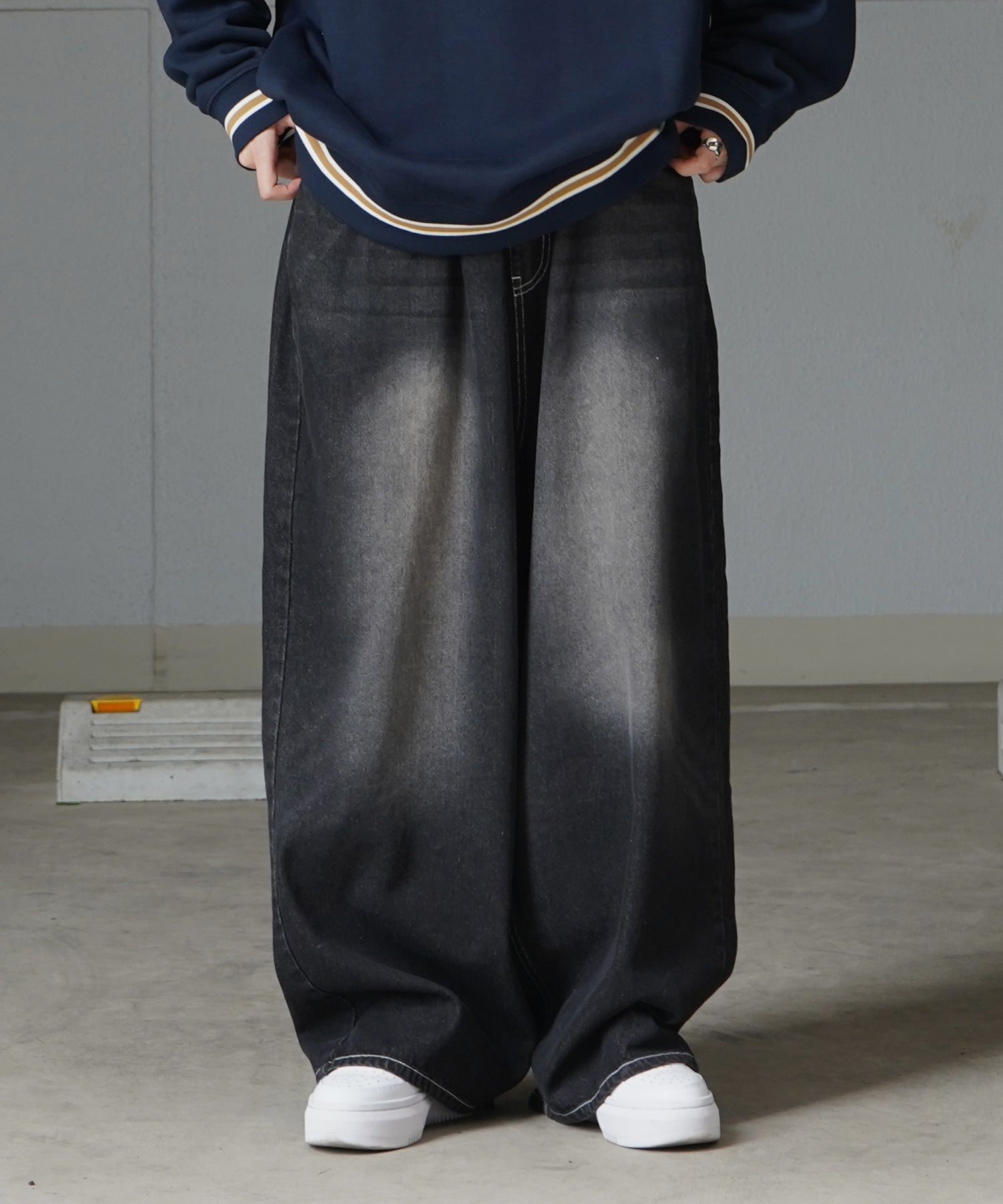 ヴィンテージメイク レトロライク デニムパンツ イージーワイドパンツ