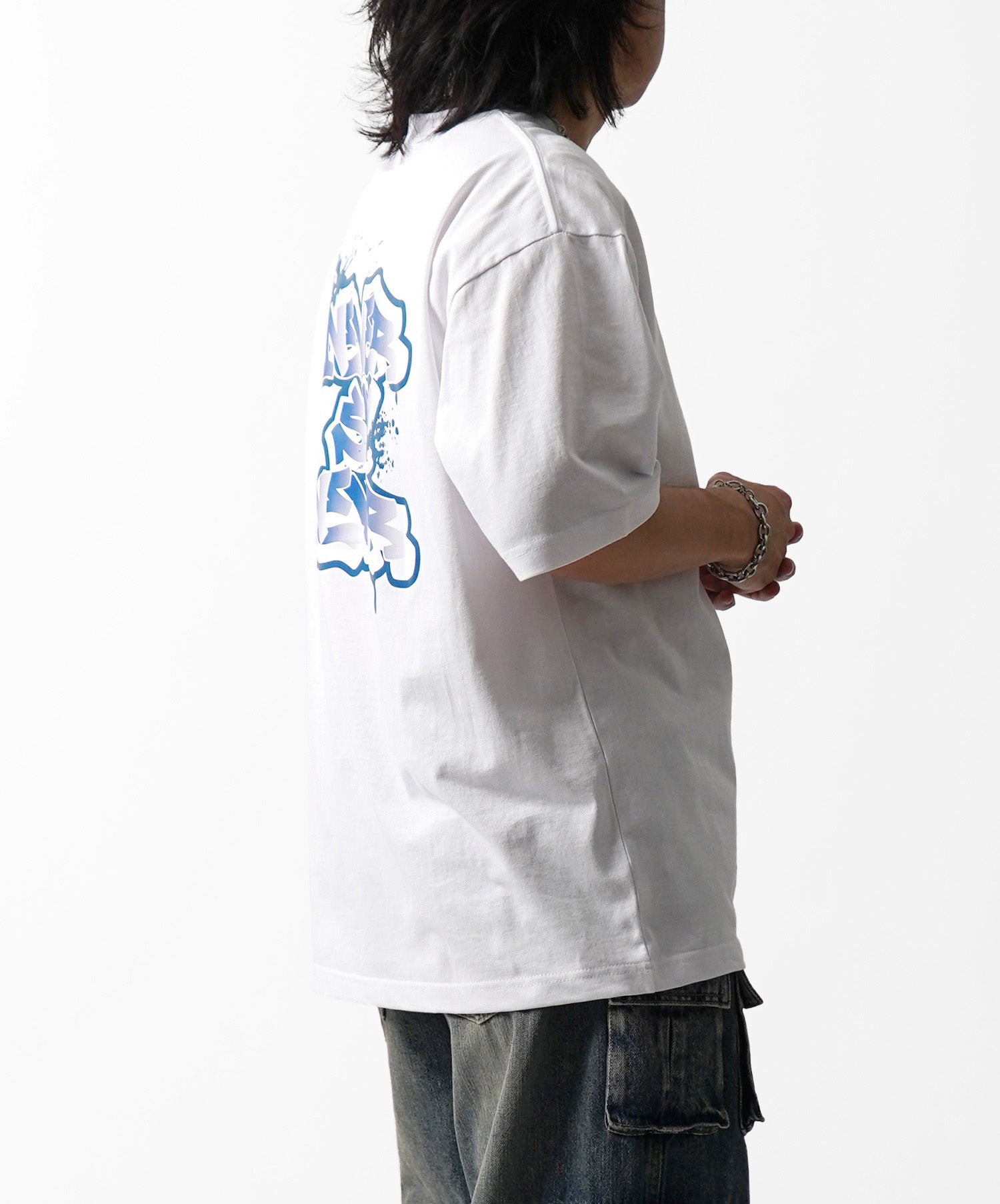 25SS ボックスシルエット スプラッシュ タギング ストリートグラフィック 半袖Tシャツ