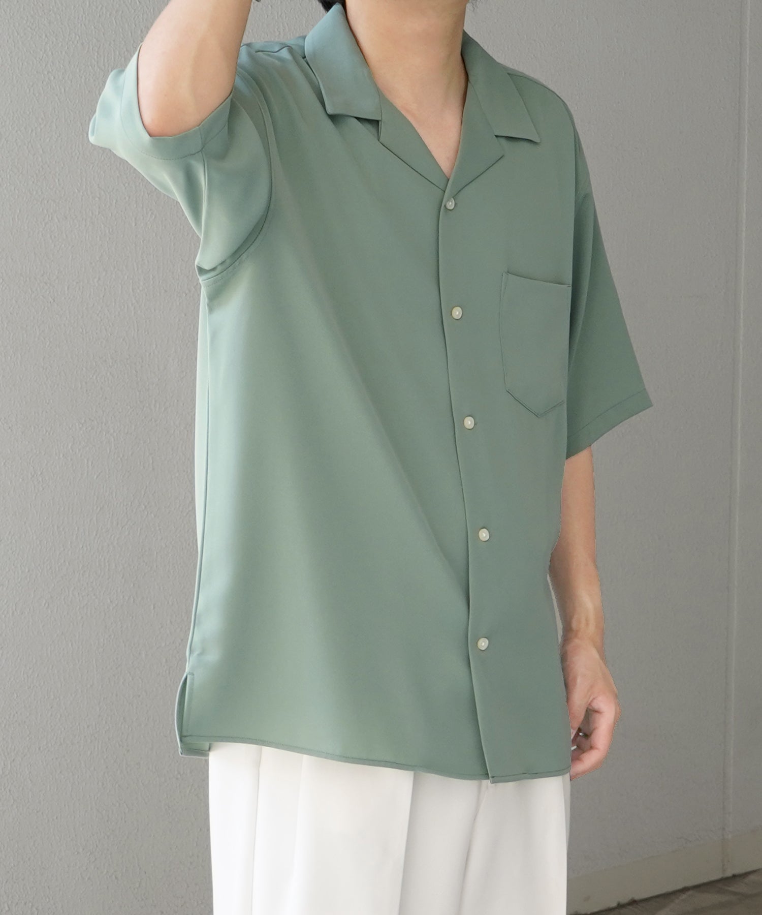 イージーケア ベーシックオープンカラーシャツ