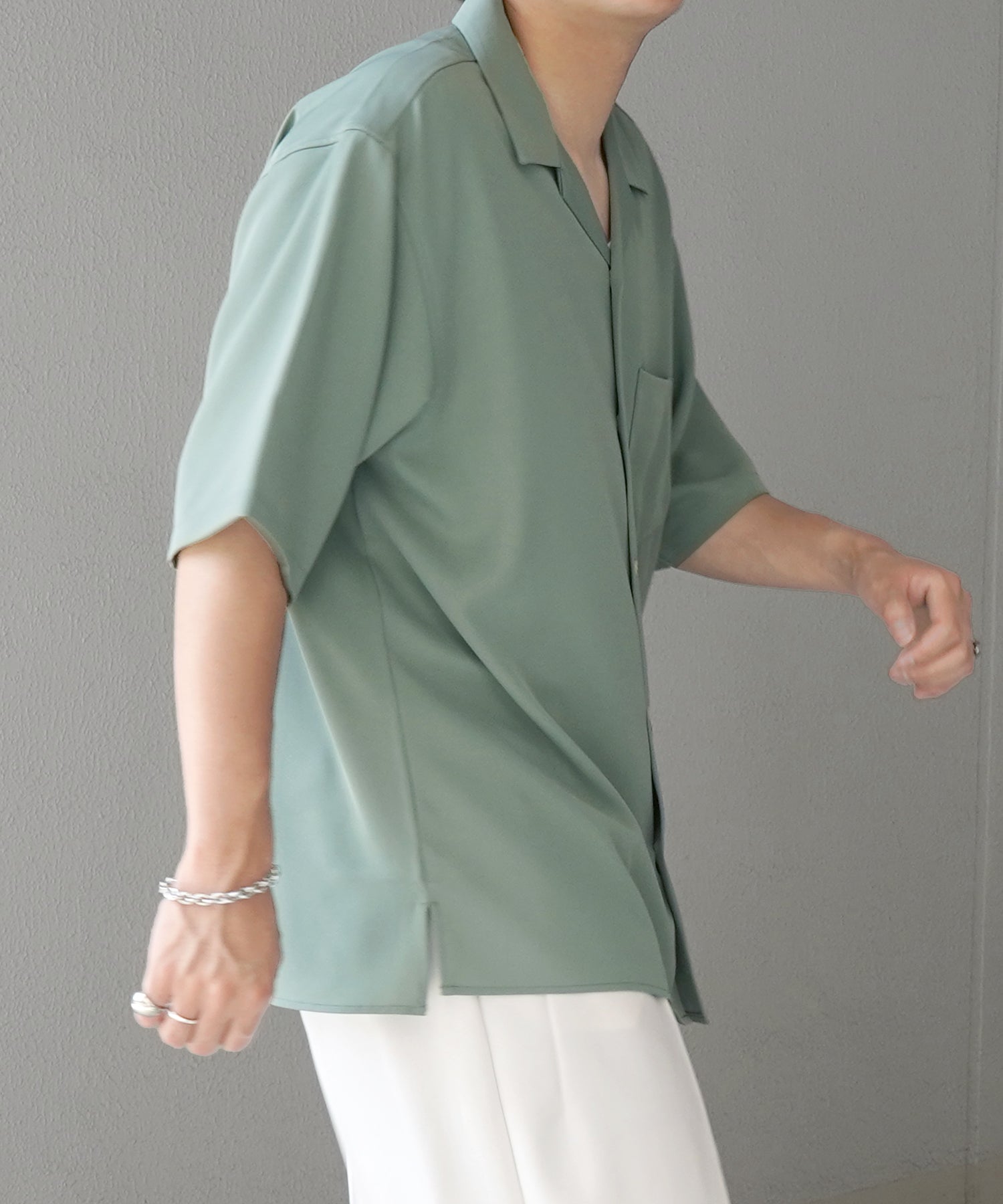 イージーケア ベーシックオープンカラーシャツ