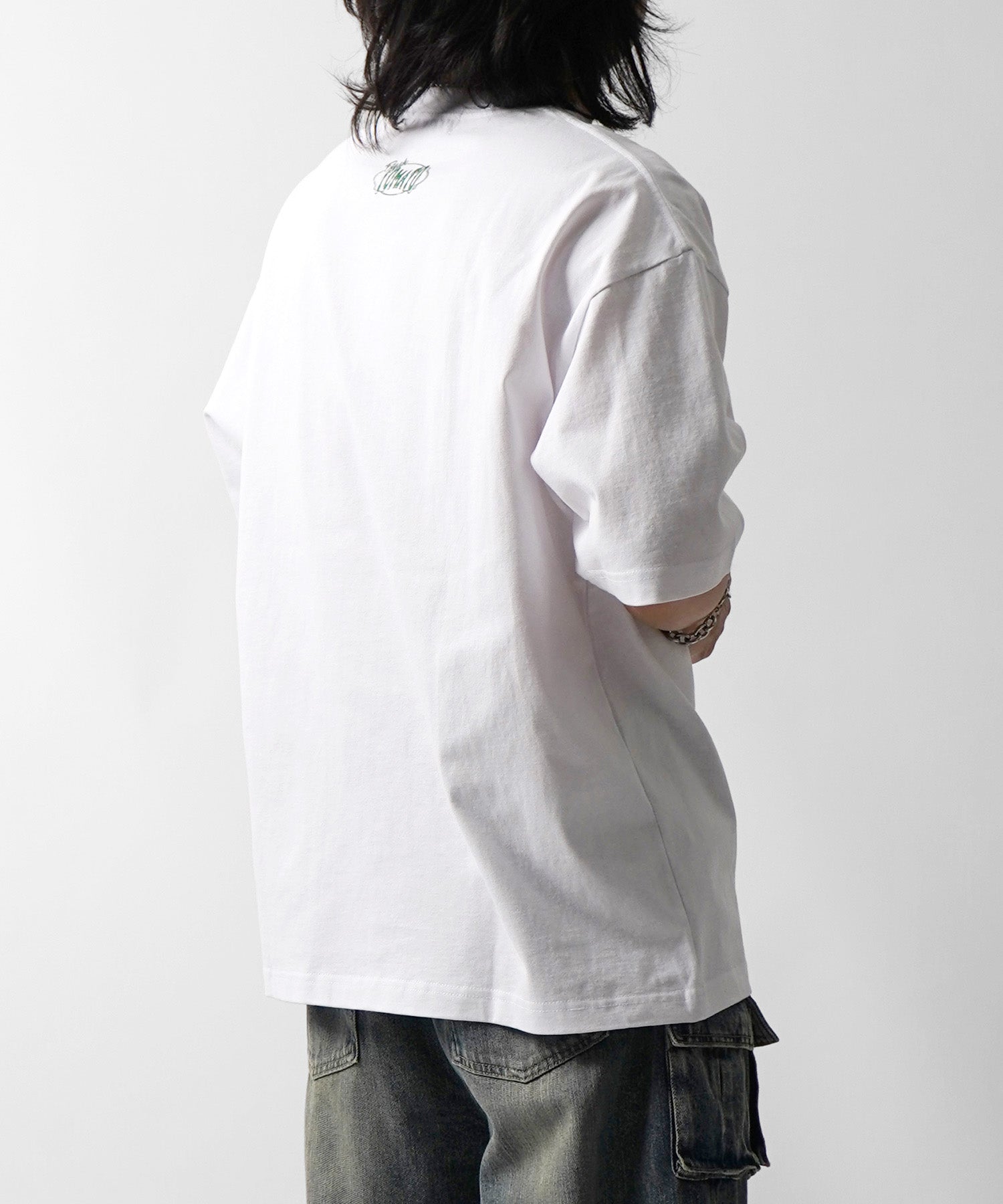 25SS ビッグシルエット 缶詰風イラストプリント 半袖Tシャツ