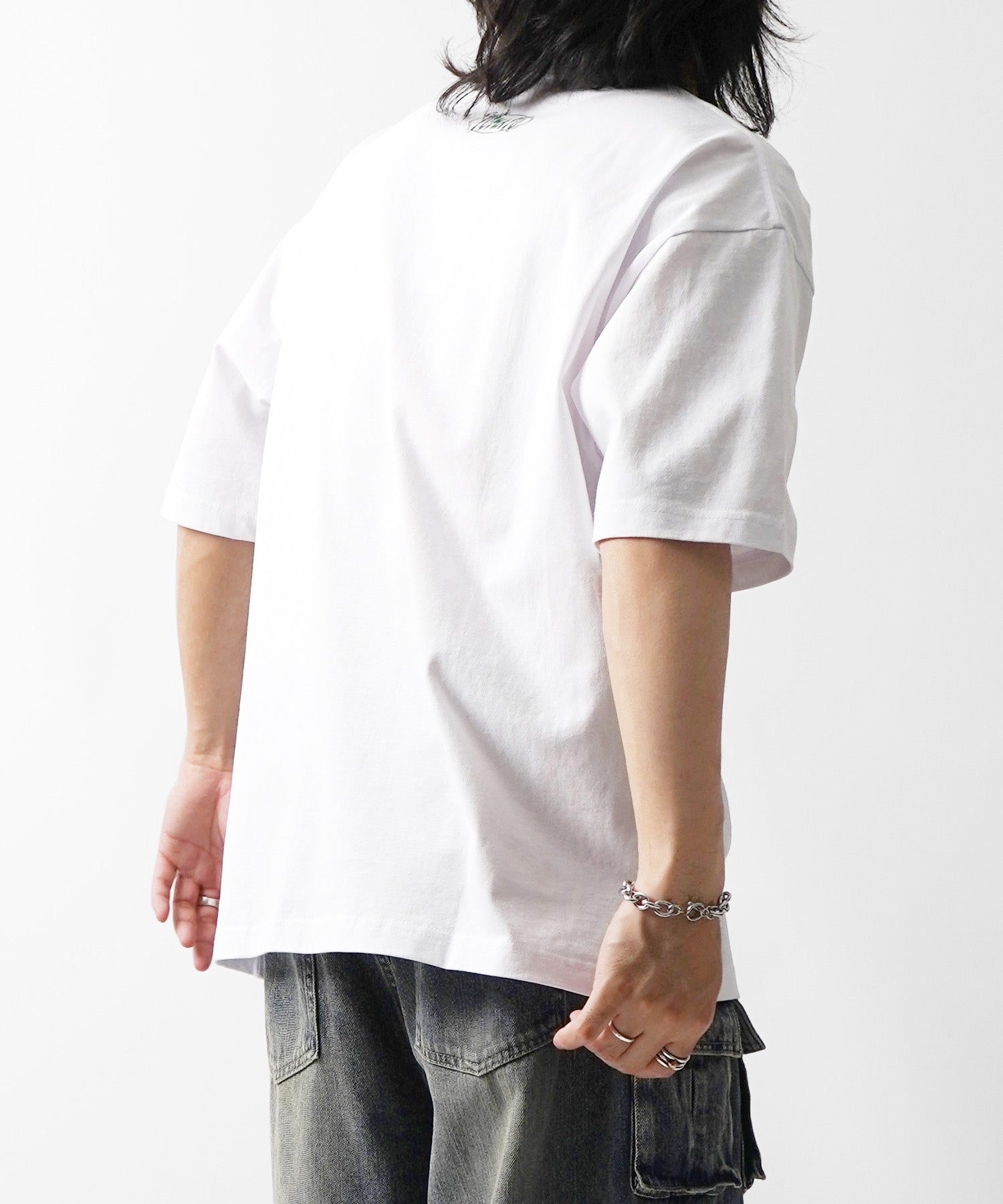 25SS ビッグシルエット 缶詰風イラストプリント 半袖Tシャツ