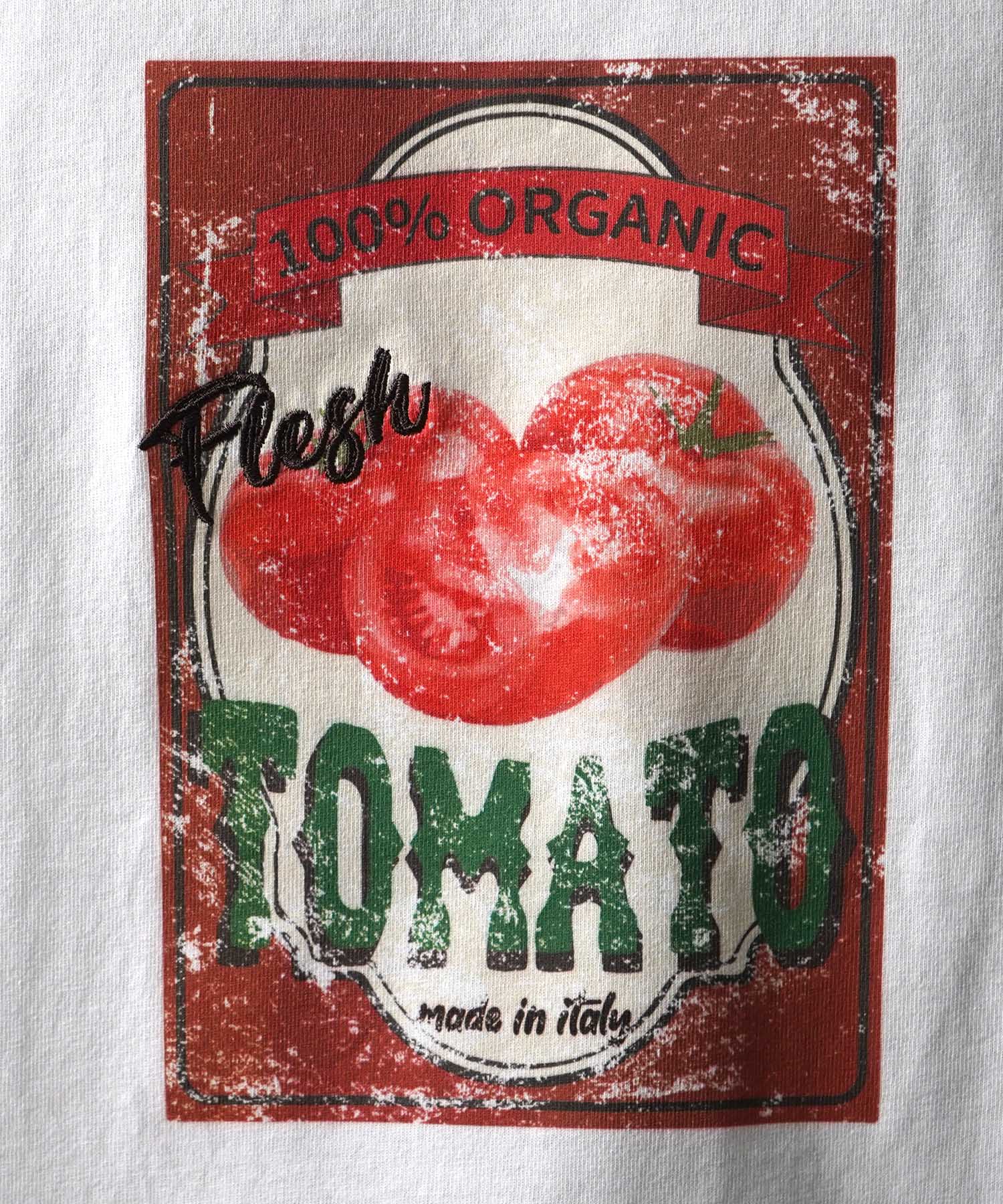 25SS ビッグシルエット 缶詰風イラストプリント 半袖Tシャツ