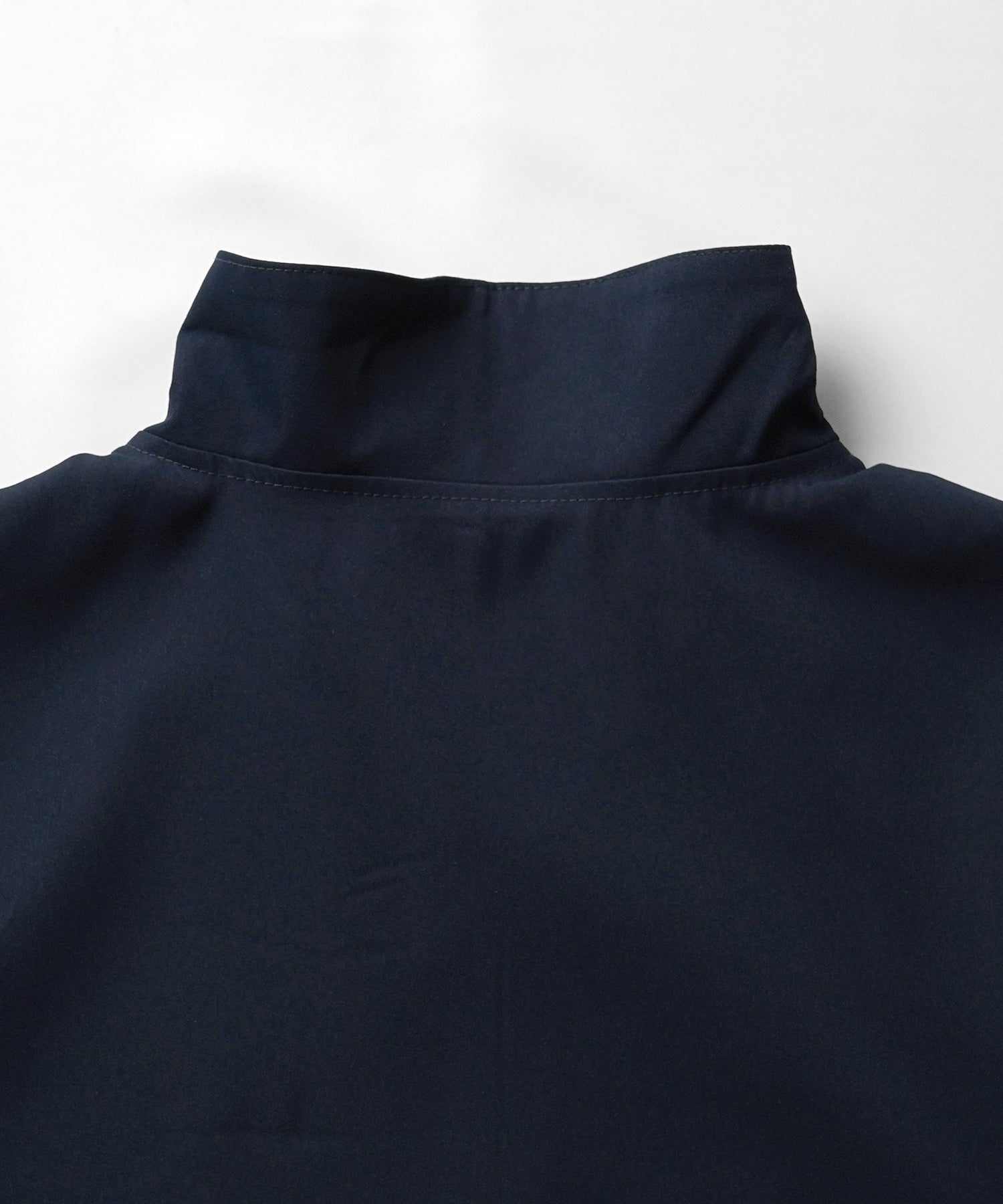 セットアップ対応 スタンドネック 裾ひもドロスト フルジップナイロンテックベスト