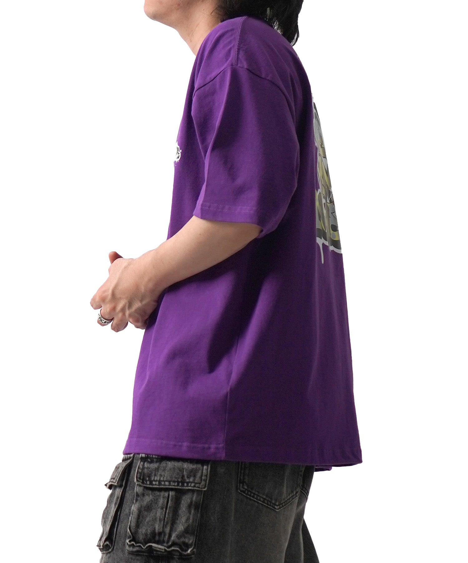 25SS ボックスシルエット スプラッシュ タギング ストリートグラフィック 半袖Tシャツ
