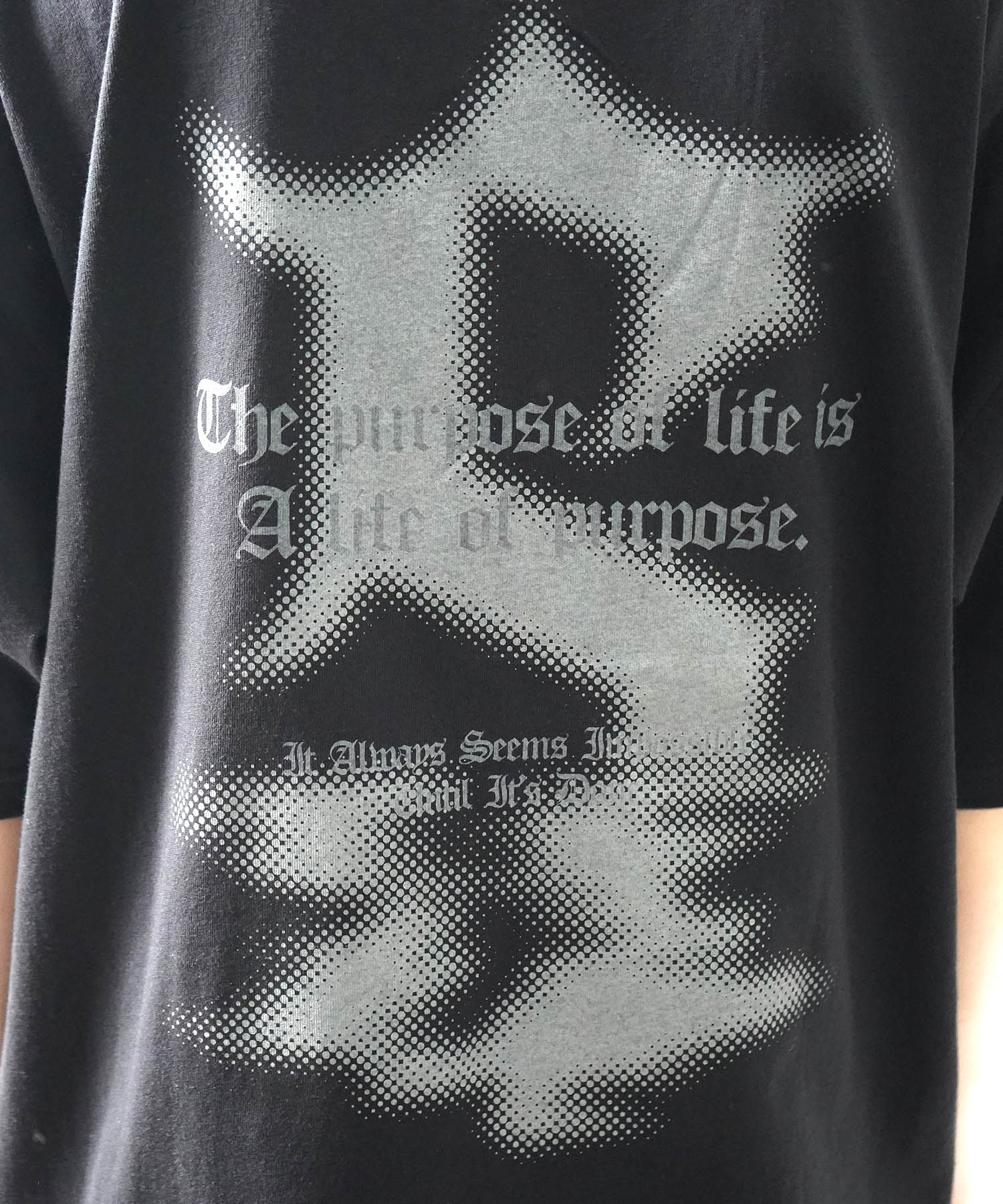25SS フェードロゴ ボックスシルエット グランジ風 レトロモチーフ バックプリント 半袖Tシャツ