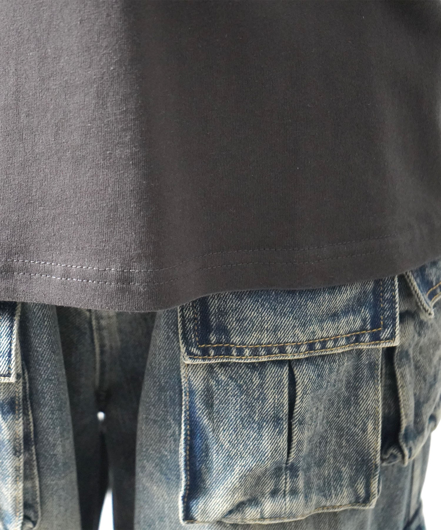 25SS フェードロゴ ボックスシルエット グランジ風 レトロモチーフ バックプリント 半袖Tシャツ