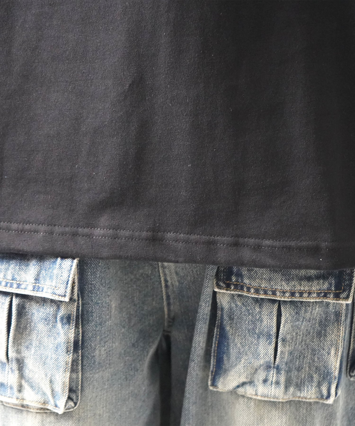 25SS ビッグシルエット "馬喰飯店" 中華メニュー バックプリント半袖Tシャツ