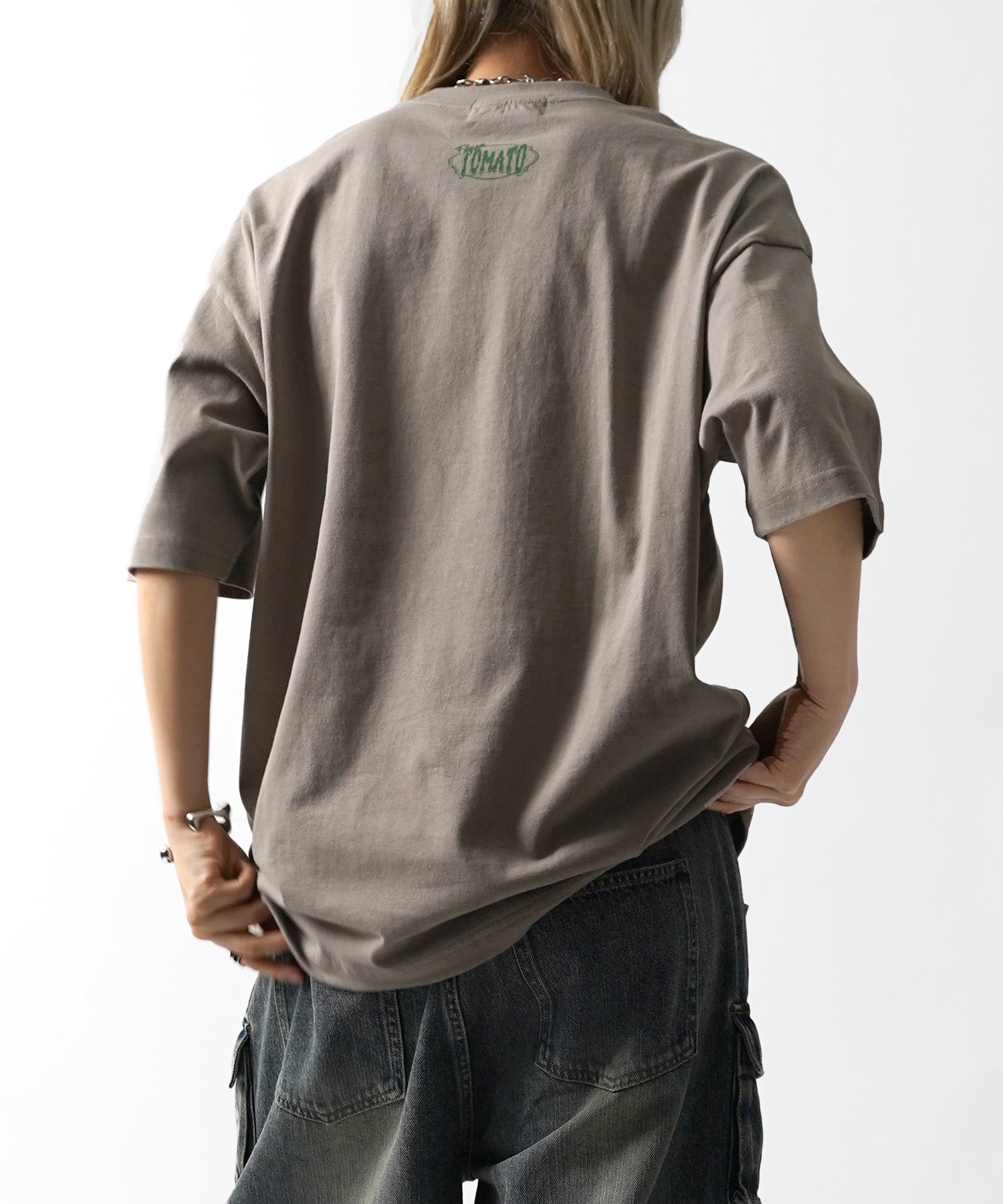 25SS ビッグシルエット 缶詰風イラストプリント 半袖Tシャツ