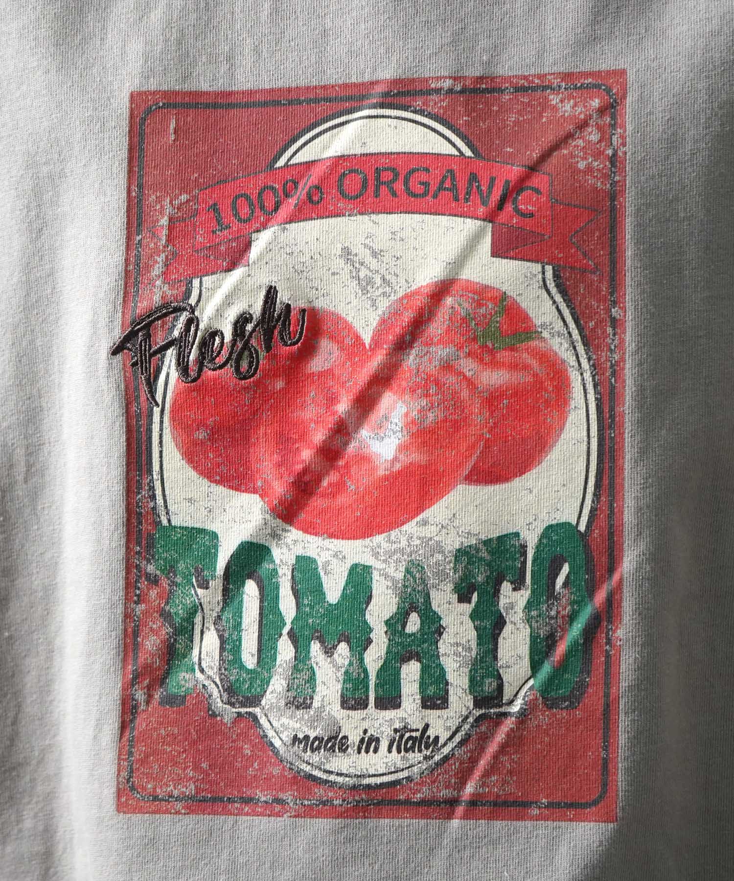 25SS ビッグシルエット 缶詰風イラストプリント 半袖Tシャツ