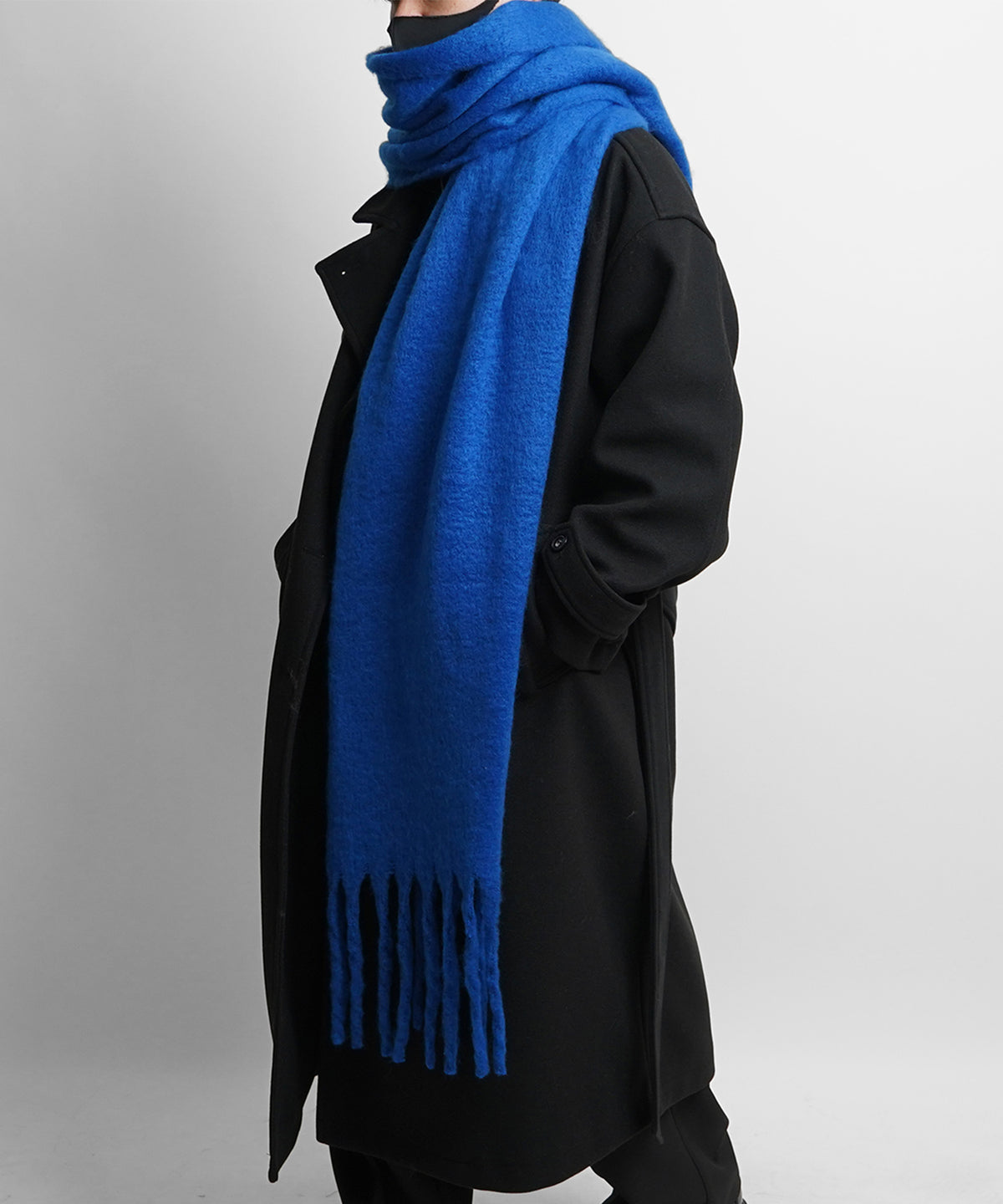 【新色追加】ベーシック ボリュームフリンジ大判マフラー