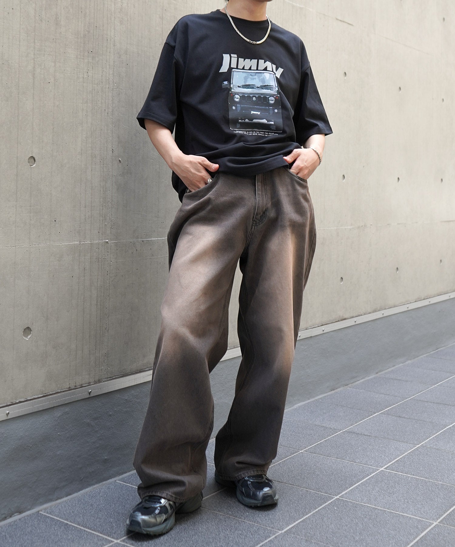 25SS スラブデニム バギーパンツ グラデーションデニム ヴィンテージメイク