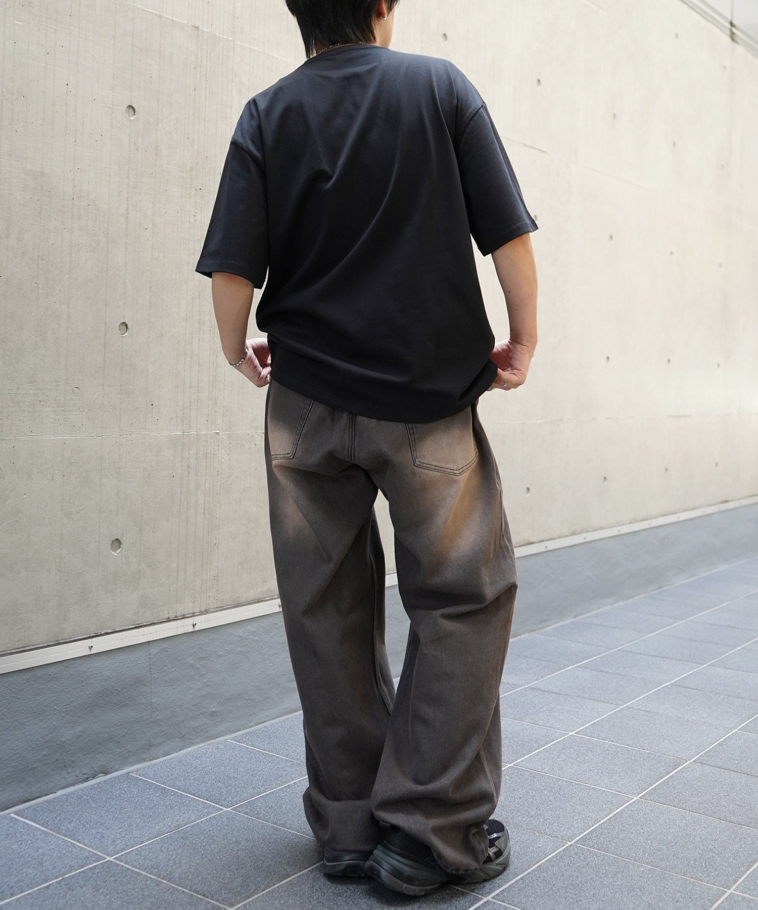 25SS スラブデニム バギーパンツ グラデーションデニム ヴィンテージメイク