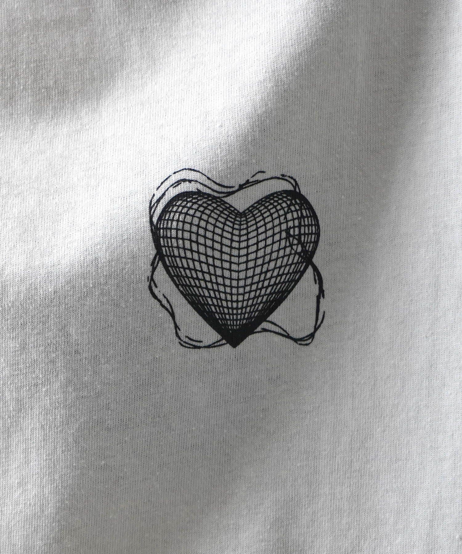 25SS 韓国ストリート ハート グランジロゴ Y2K ビッグシルエット半袖Tシャツ