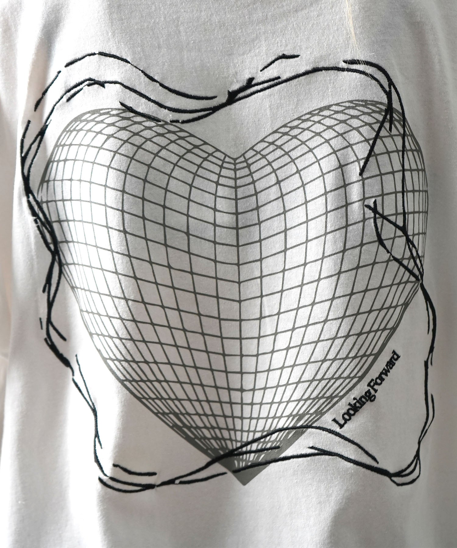 25SS 韓国ストリート ハート グランジロゴ Y2K ビッグシルエット半袖Tシャツ