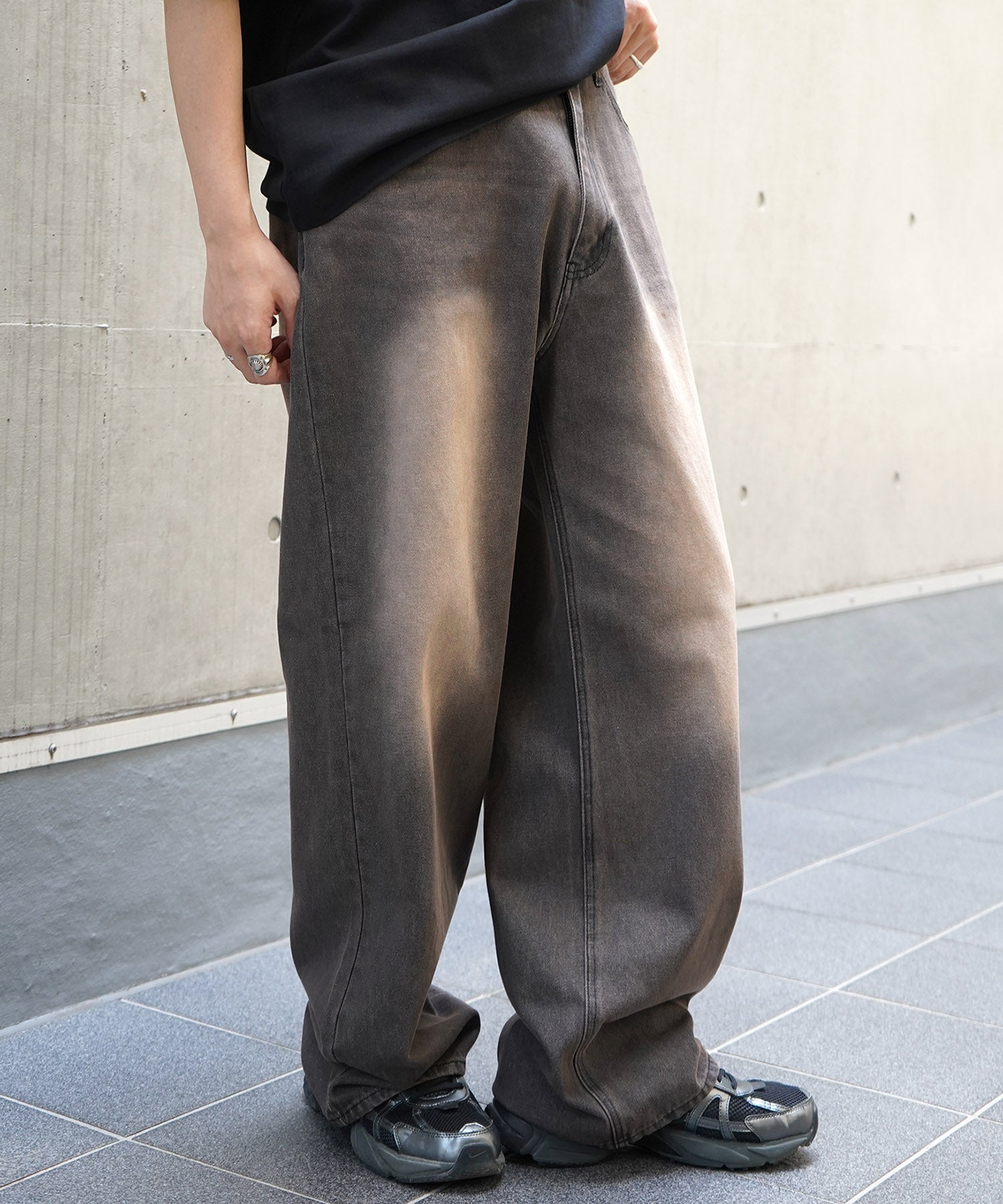 25SS スラブデニム バギーパンツ グラデーションデニム ヴィンテージメイク