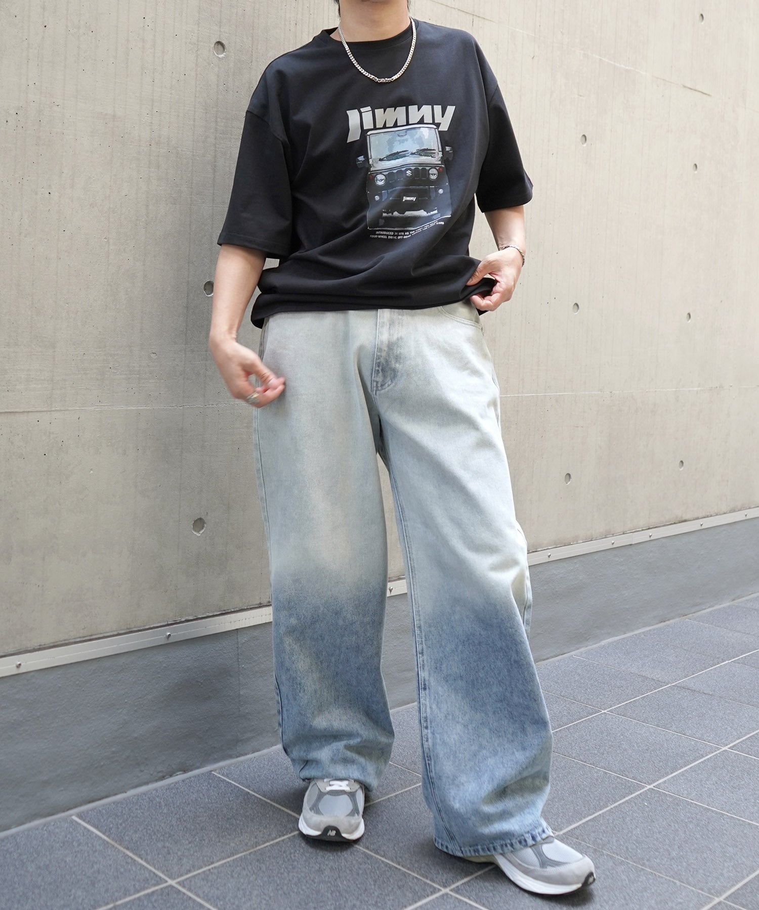 25SS スラブデニム バギーパンツ グラデーションデニム ヴィンテージメイク