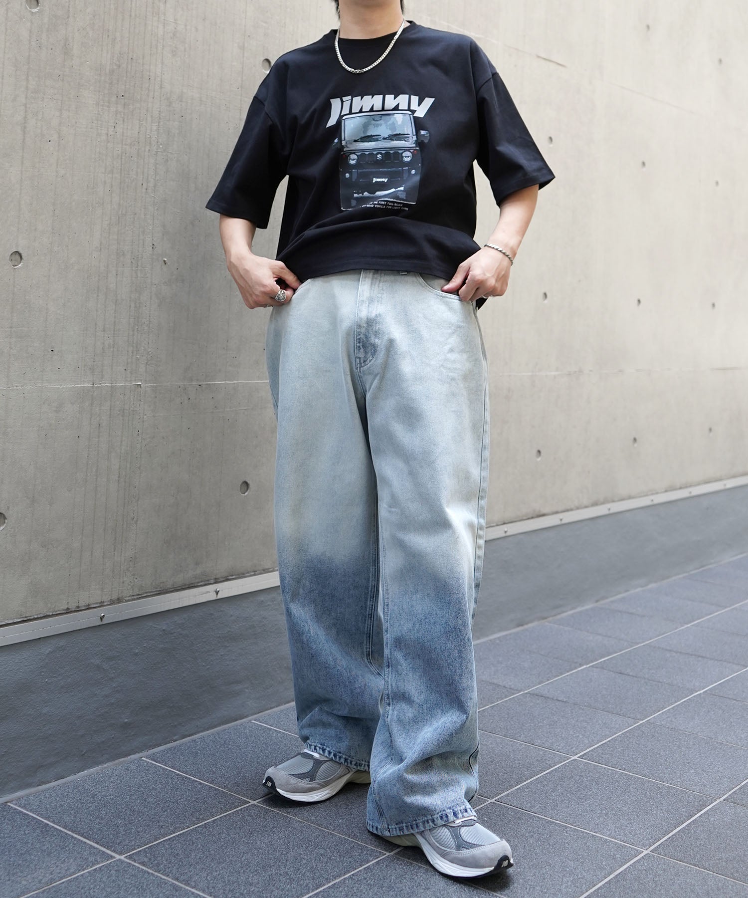 25SS スラブデニム バギーパンツ グラデーションデニム ヴィンテージメイク