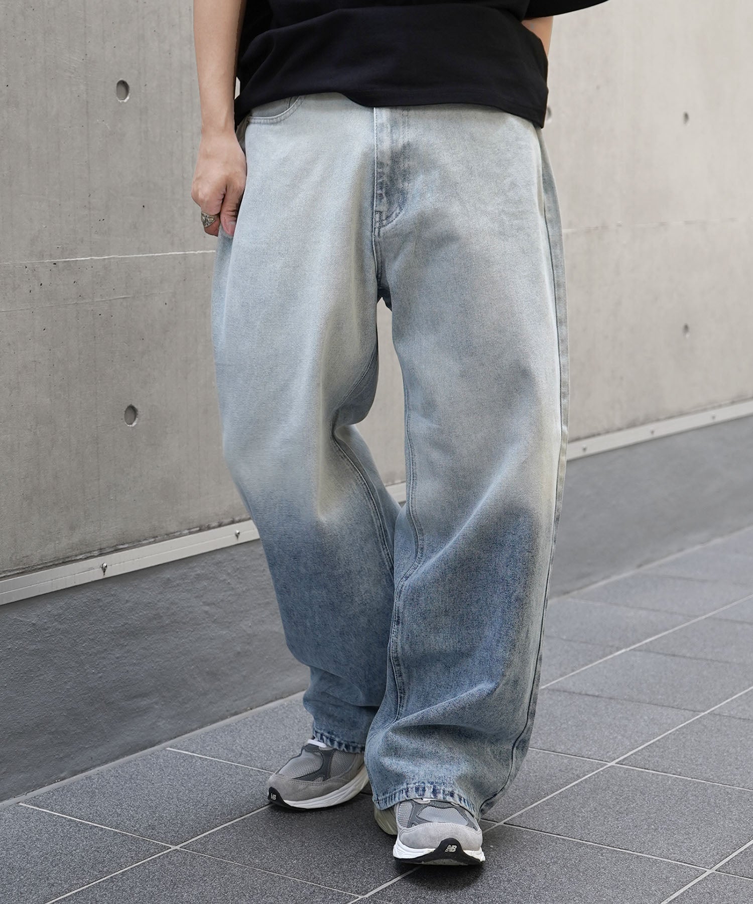 25SS スラブデニム バギーパンツ グラデーションデニム ヴィンテージメイク