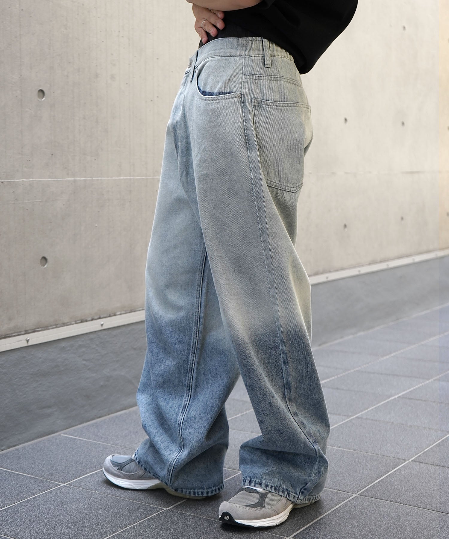 25SS スラブデニム バギーパンツ グラデーションデニム ヴィンテージメイク
