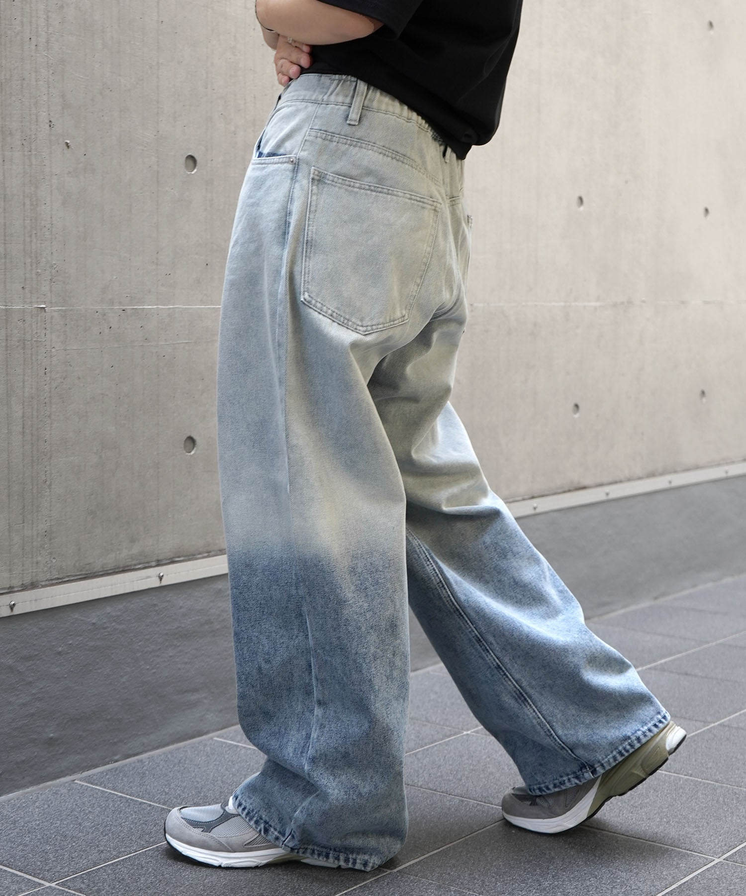 25SS スラブデニム バギーパンツ グラデーションデニム ヴィンテージメイク