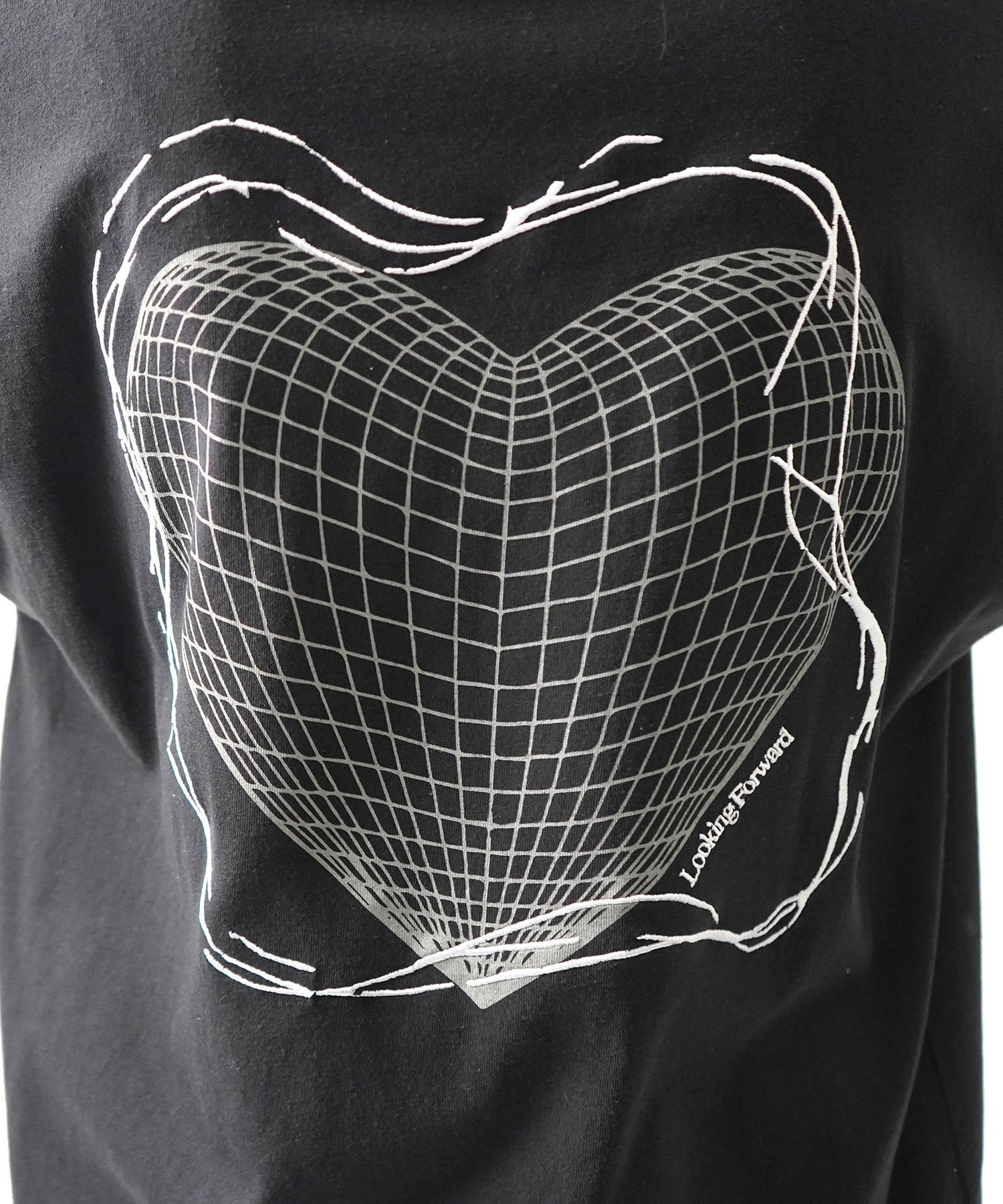 25SS 韓国ストリート ハート グランジロゴ Y2K ビッグシルエット半袖Tシャツ