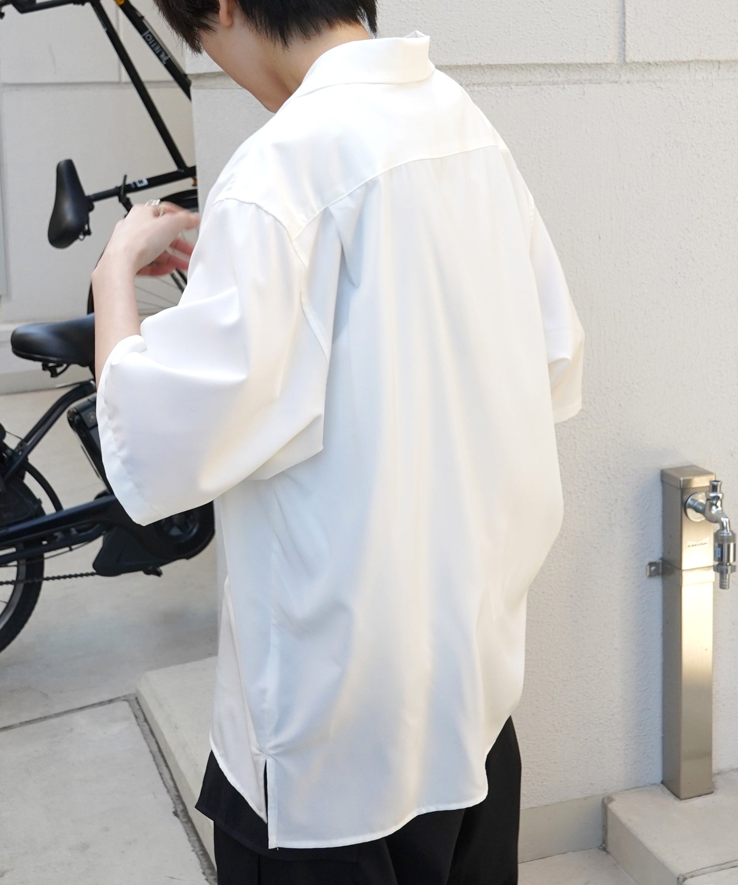 25SS 4WAYストレッチ オープンカラールーズシャツ