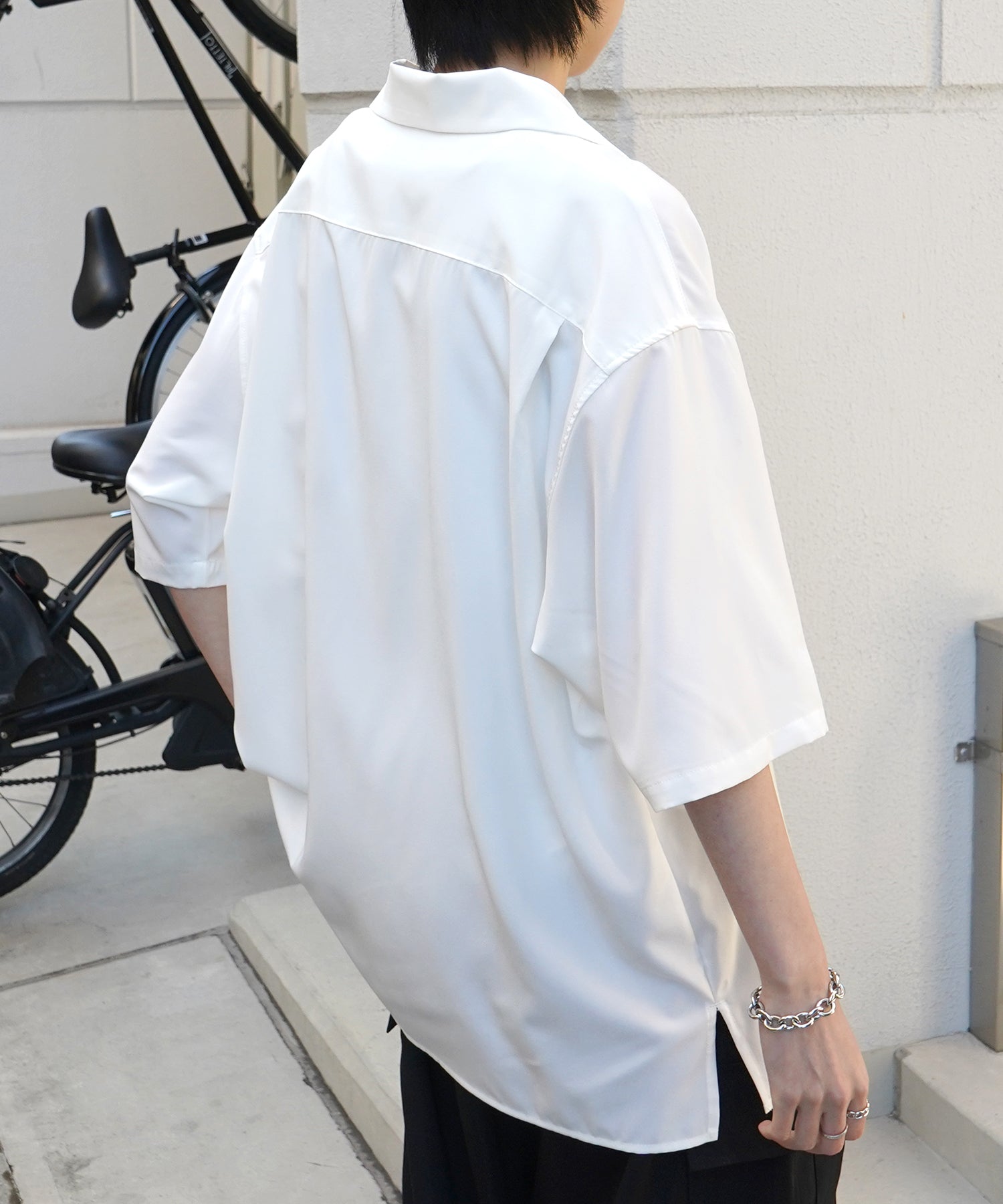 25SS 4WAYストレッチ オープンカラールーズシャツ