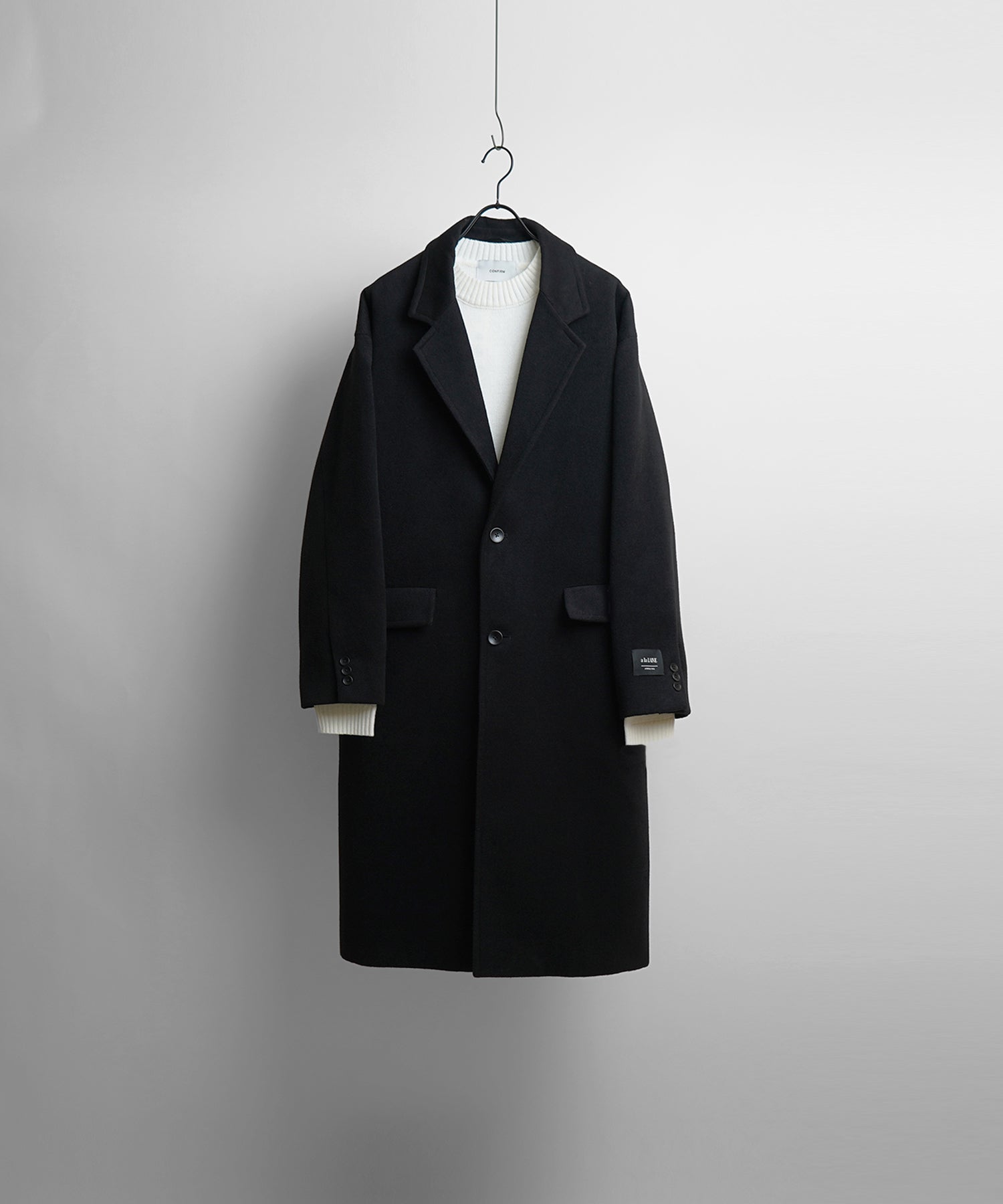 ルーズシルエット Plain / British check ベーシックチェスターコート